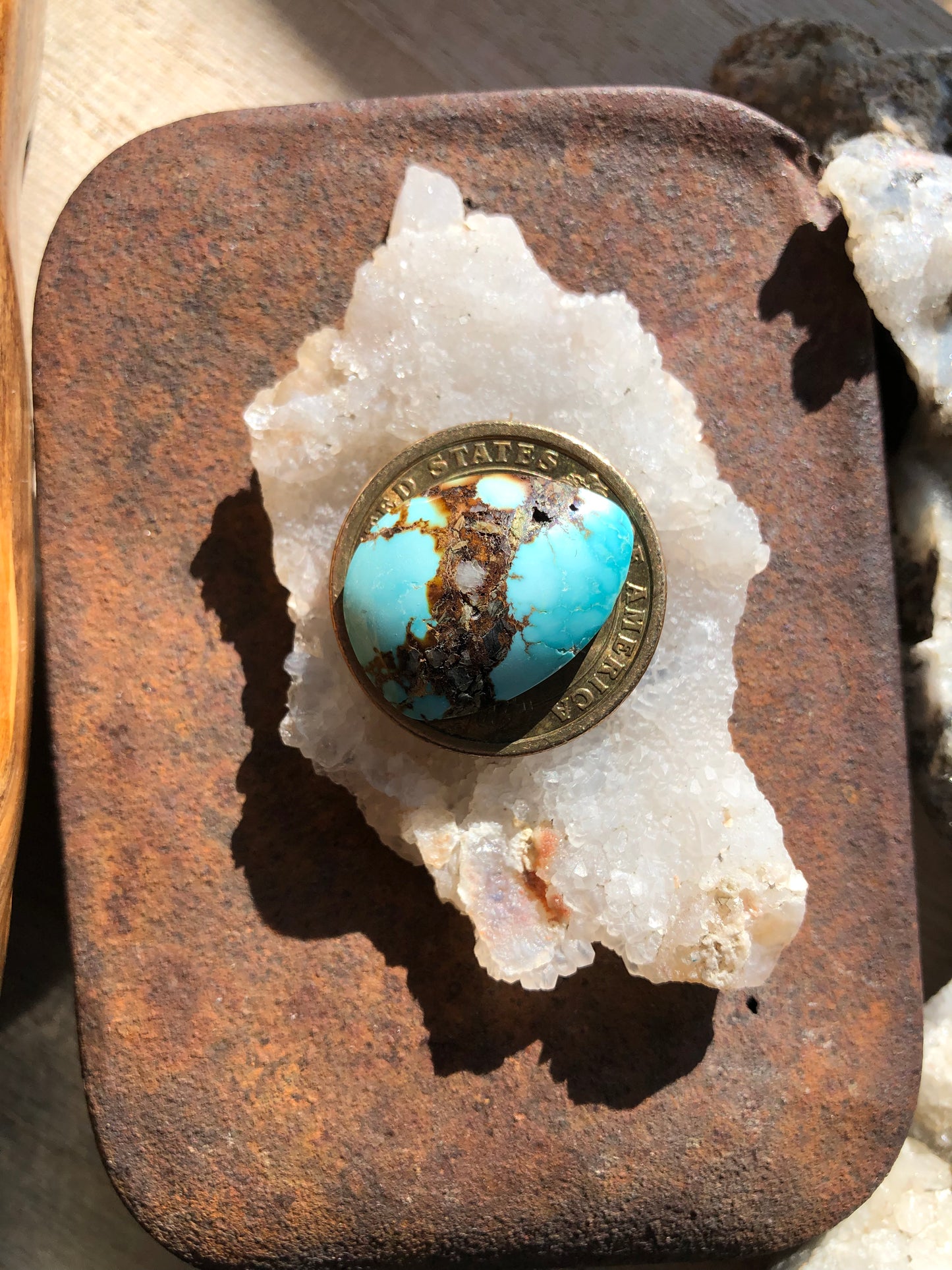 Natural Turquoise Cabochon - Silver Fox Mine