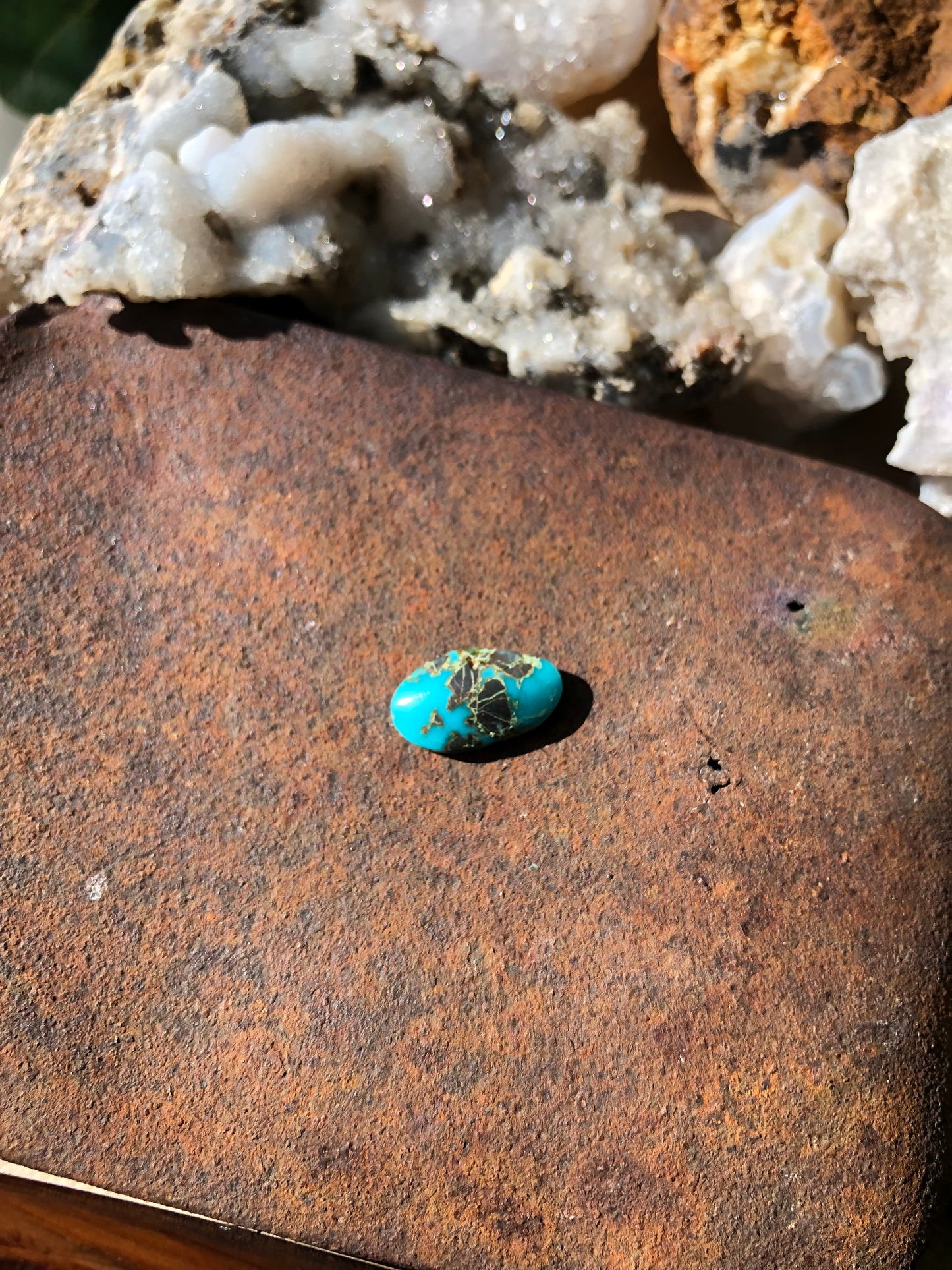 Natural Turquoise Cabochon - Silver Fox Mine