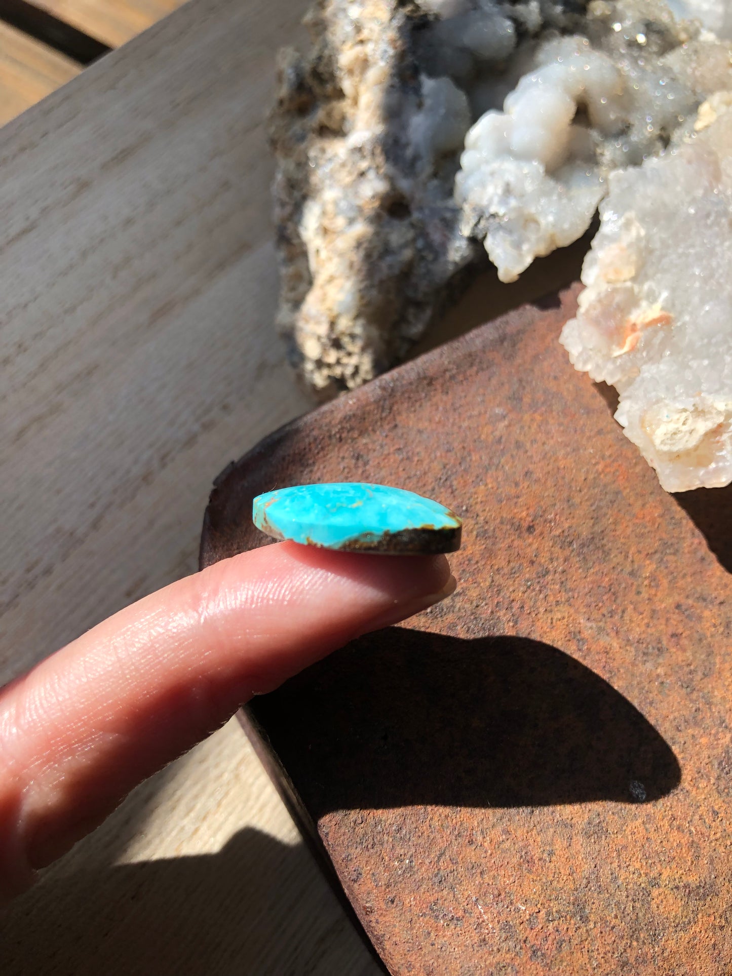 Natural Turquoise Cabochon - Silver Fox Mine