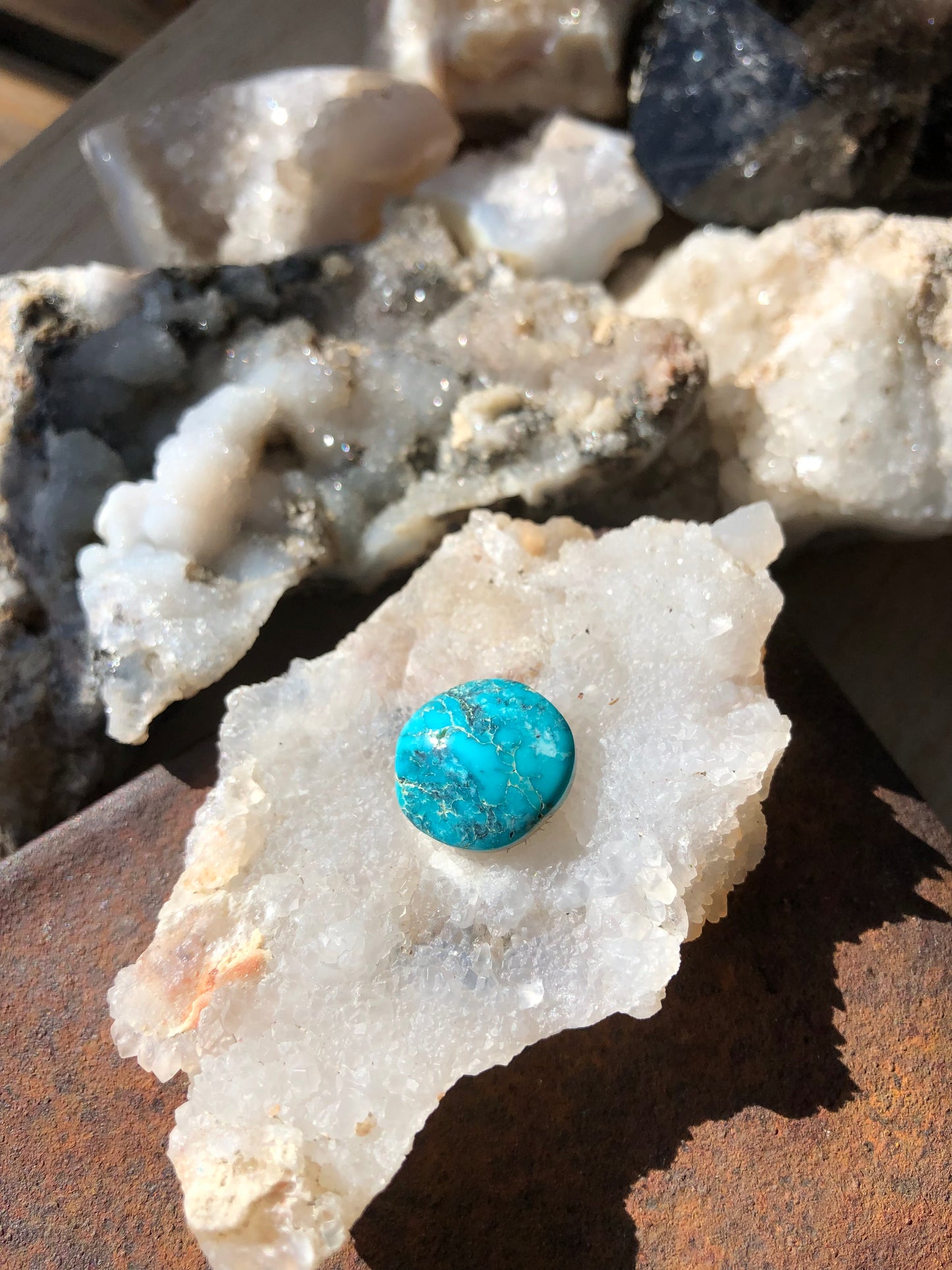 Natural Turquoise Cabochon - Silver Fox Mine