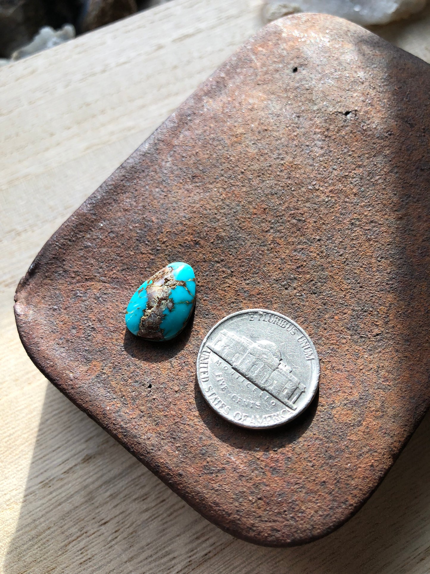 Natural Turquoise Cabochon - Silver Fox Mine