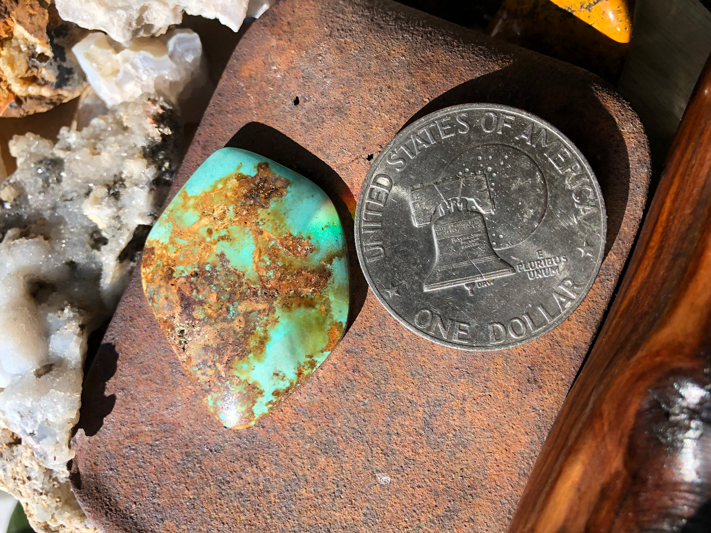 Natural Turquoise Cabochon - Silver Fox Mine