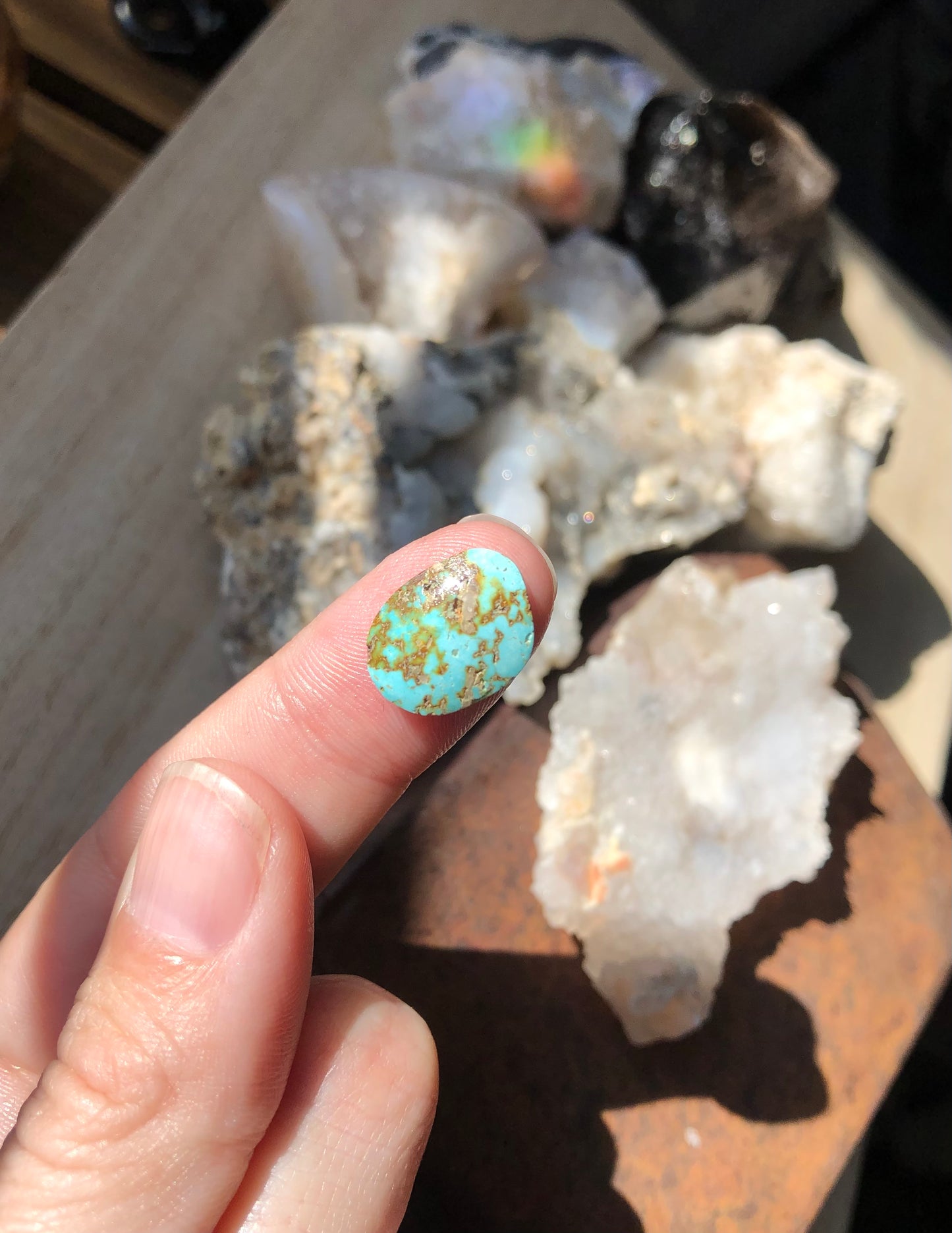 Natural Turquoise Cabochon - Silver Fox Mine