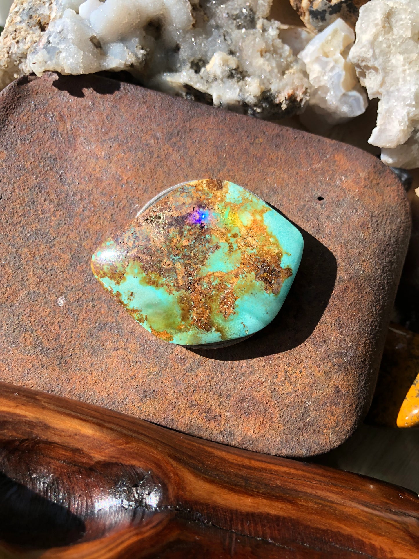 Natural Turquoise Cabochon - Silver Fox Mine