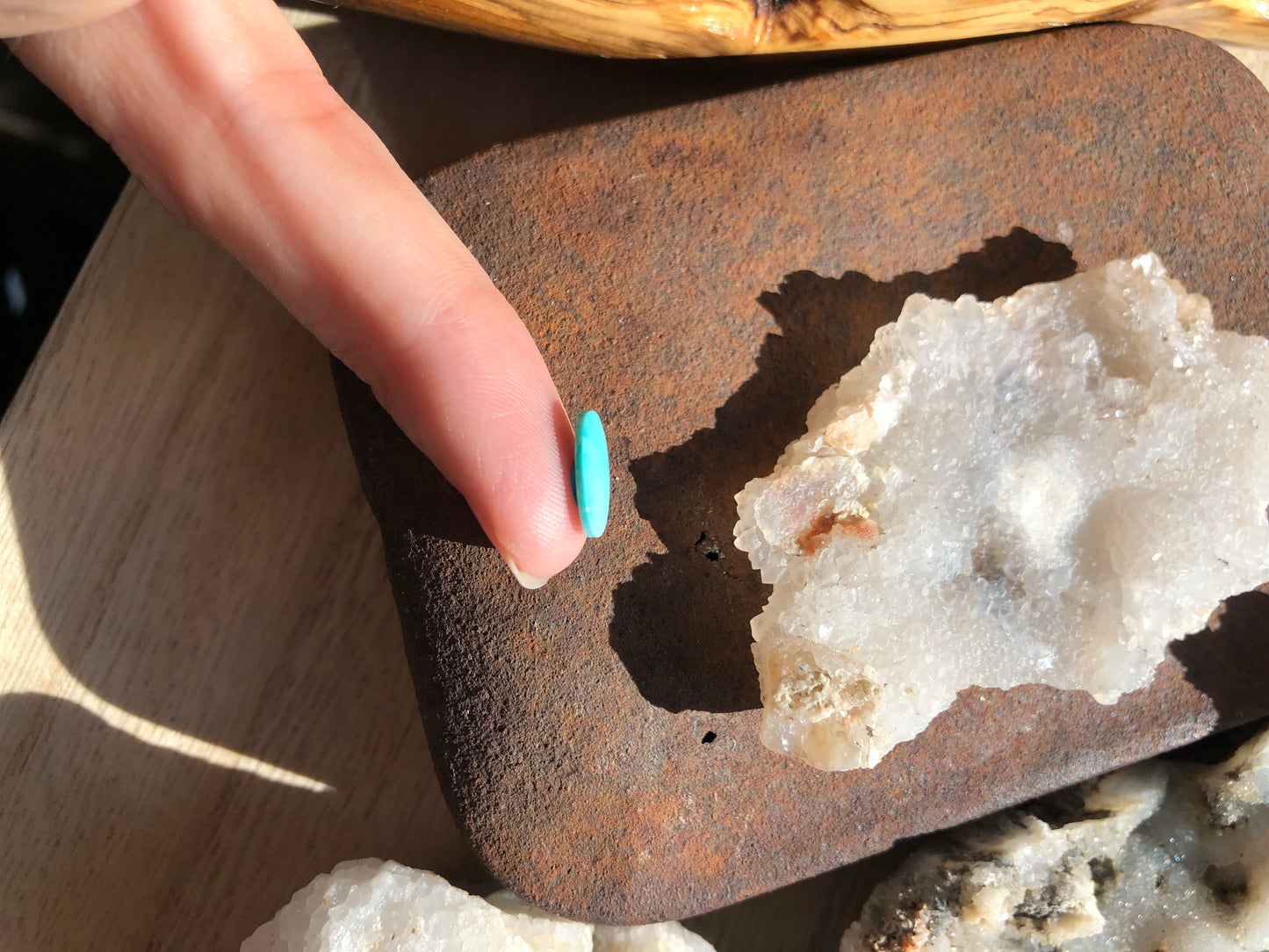 Natural Turquoise Cabochon - Silver Fox Mine