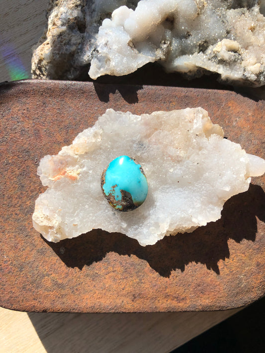 Natural Turquoise Cabochon - Silver Fox Mine