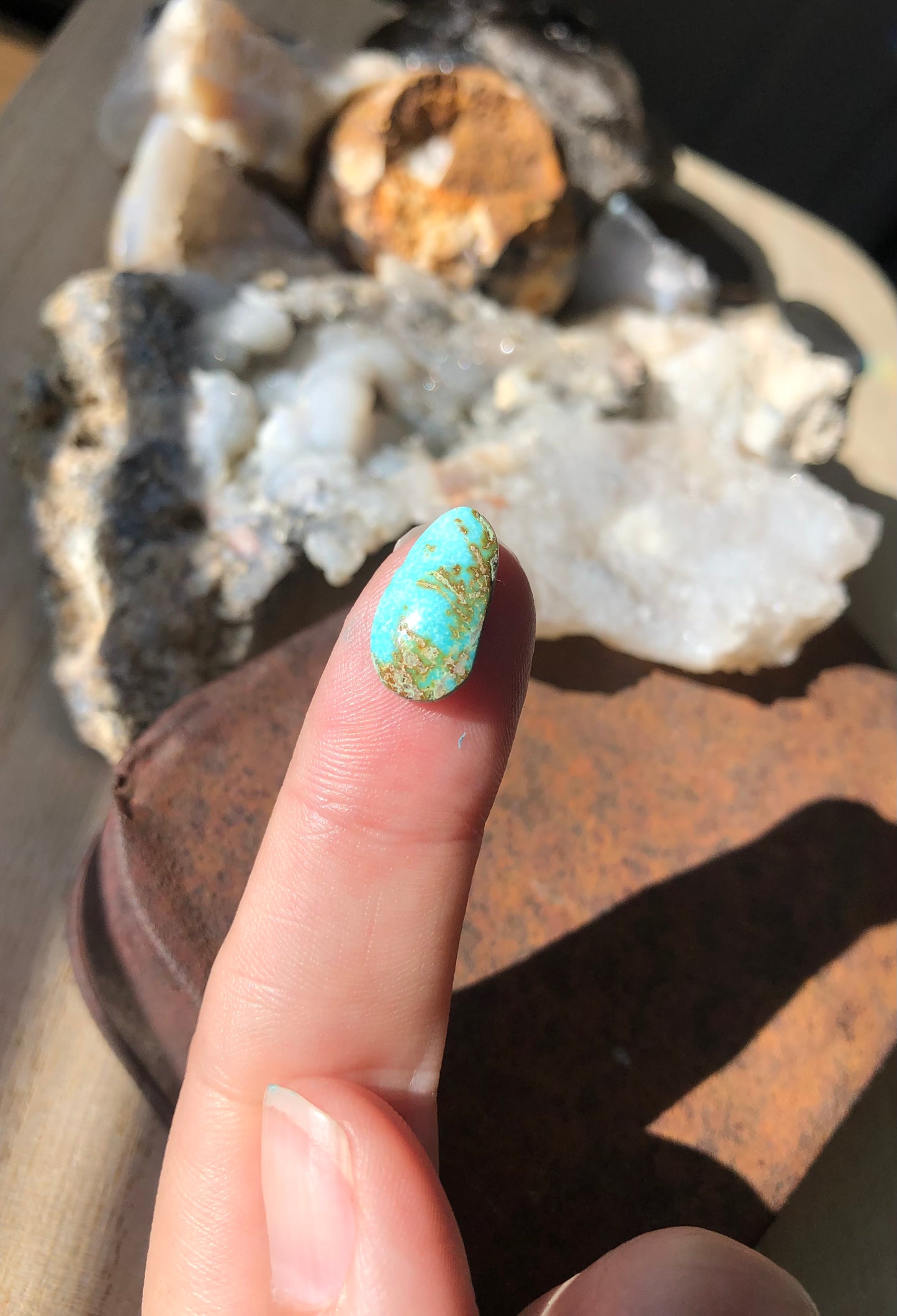 Natural Turquoise Cabochon - Silver Fox Mine