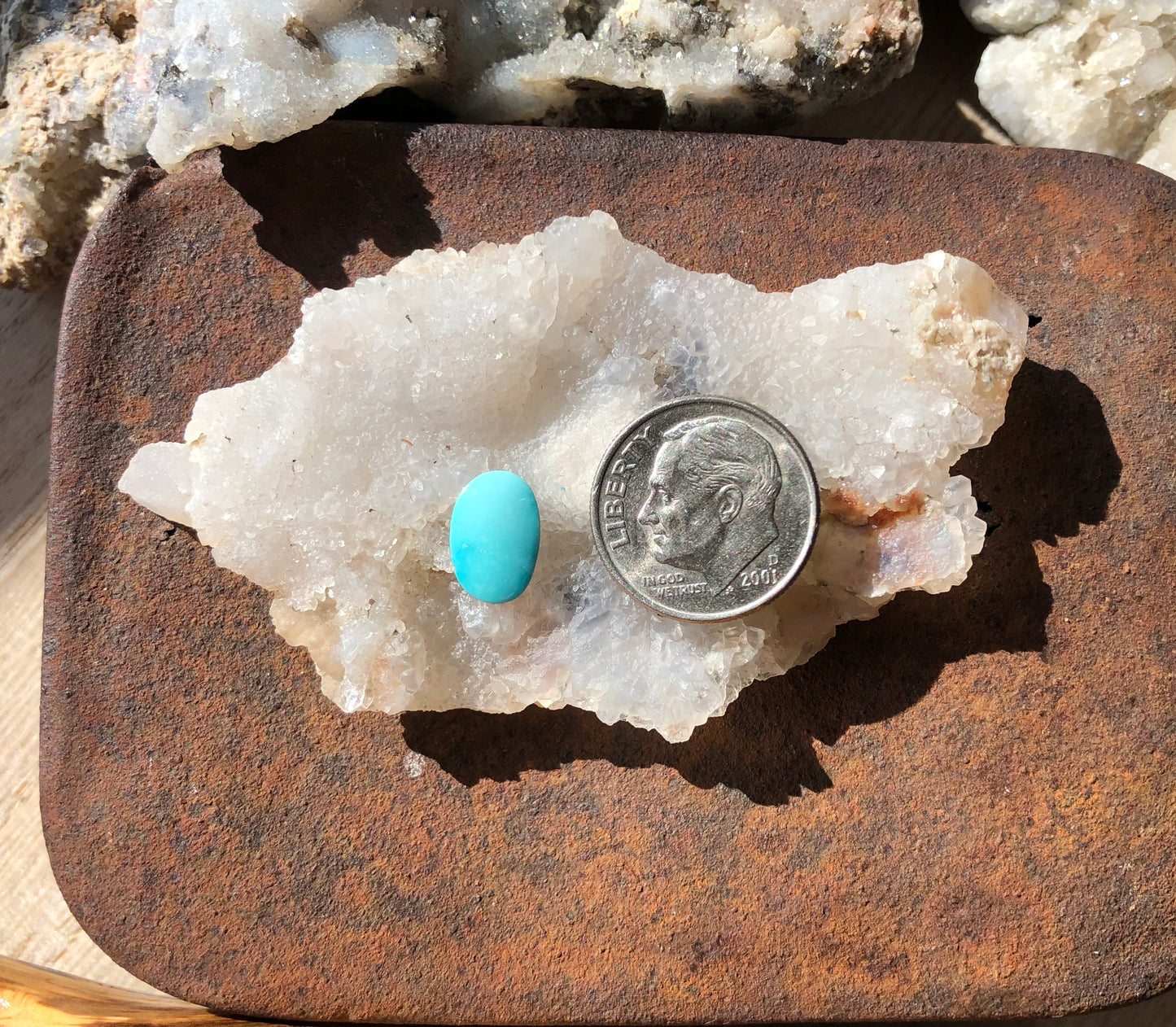 Natural Turquoise Cabochon - Silver Fox Mine