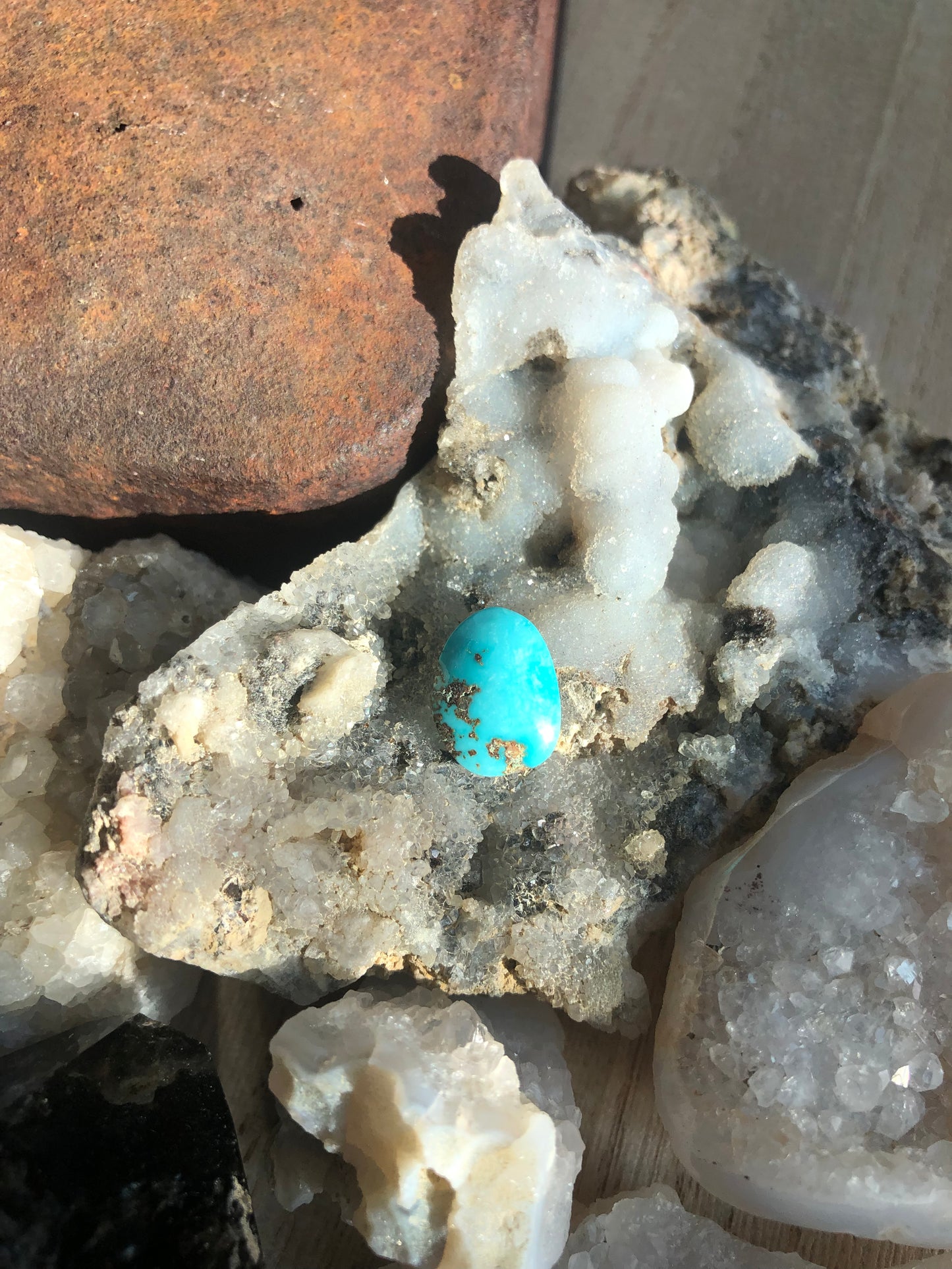 Natural Turquoise Cabochon - Silver Fox Mine