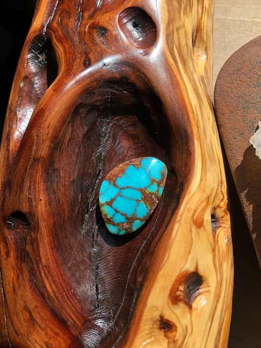 Natural Turquoise Cabochon -Silver Fox Nevada