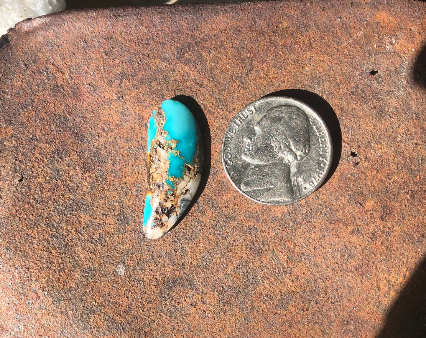 Natural Turquoise Cabochon - Silver Fox Mine