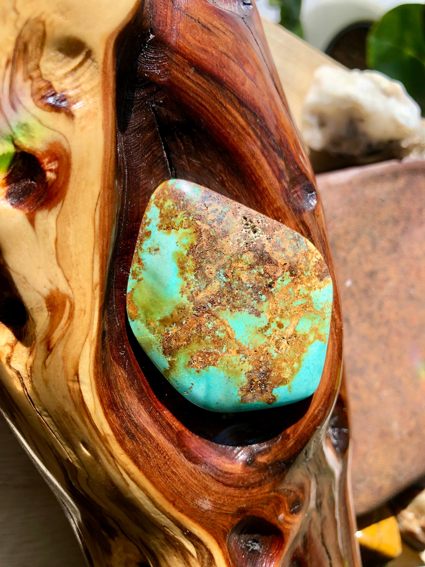 Natural Turquoise Cabochon - Silver Fox Mine