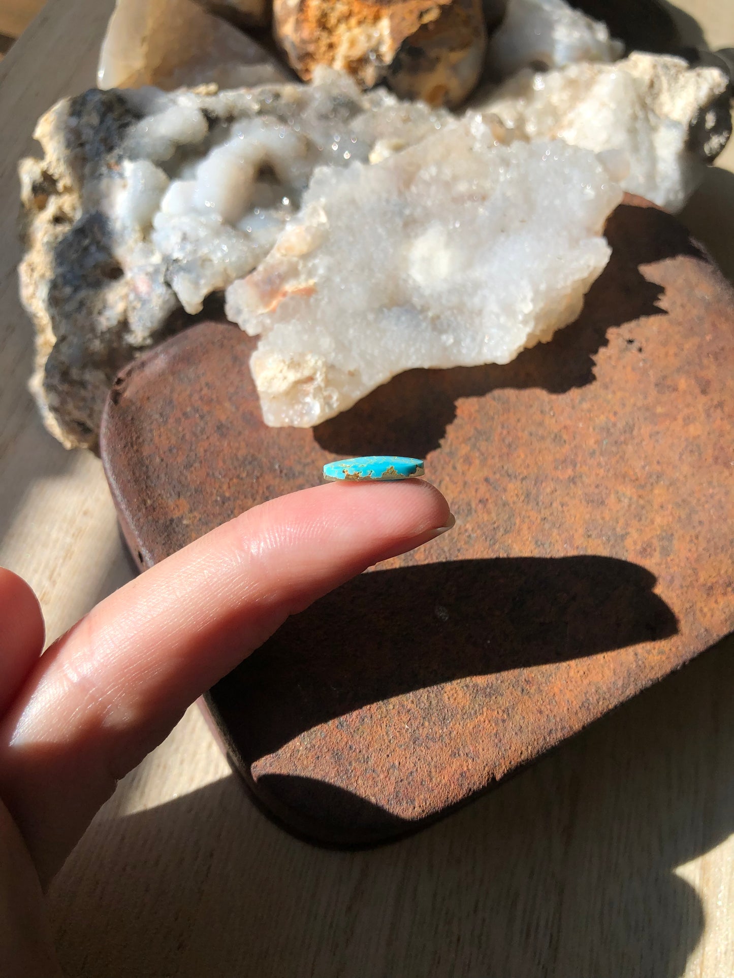 Natural Turquoise Cabochon - Silver Fox Mine