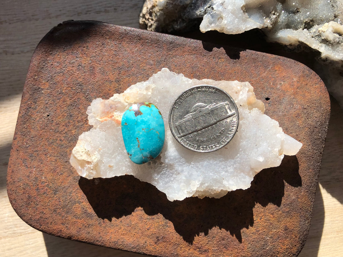 Natural Turquoise Cabochon - Silver Fox Mine