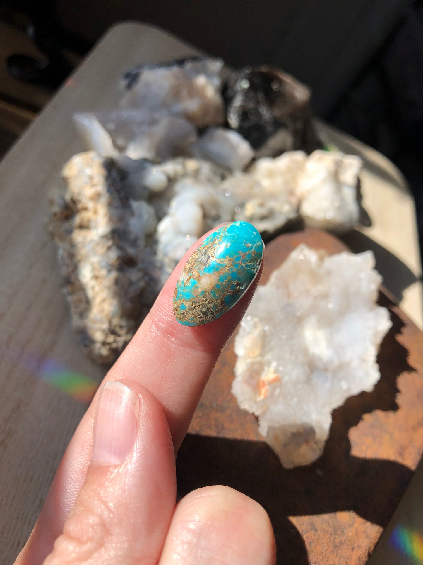 Natural Turquoise Cabochon - Silver Fox Mine