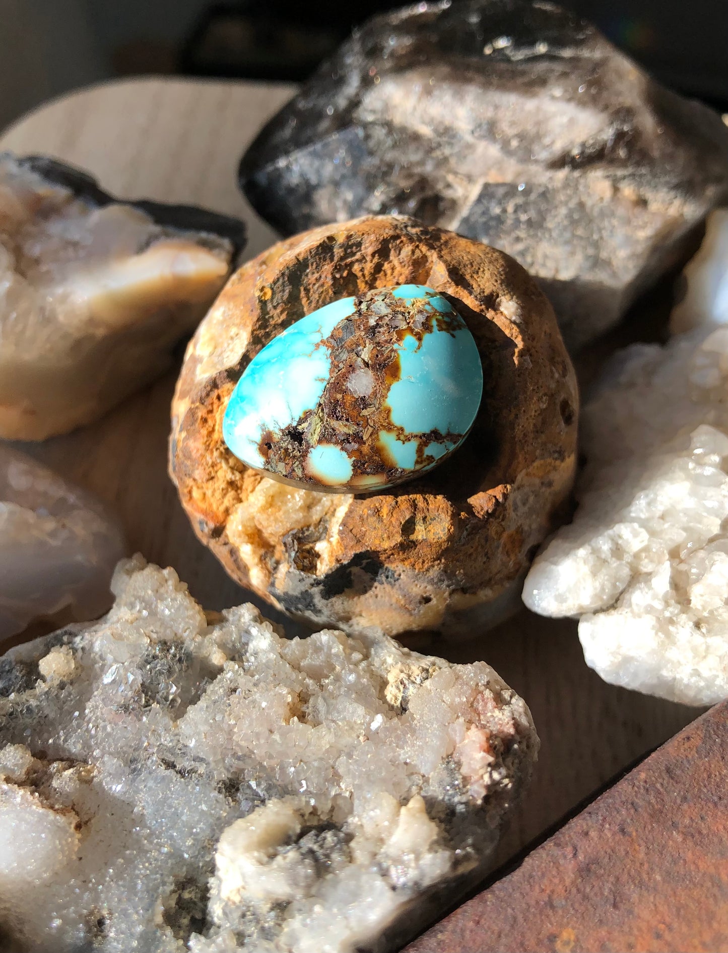 Natural Turquoise Cabochon - Silver Fox Mine