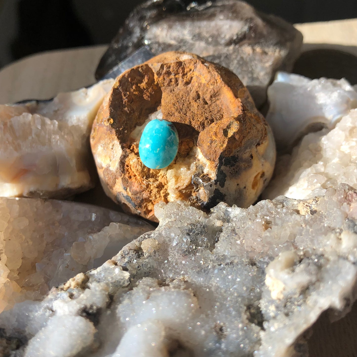 Natural Turquoise Cabochon - Silver Fox Mine