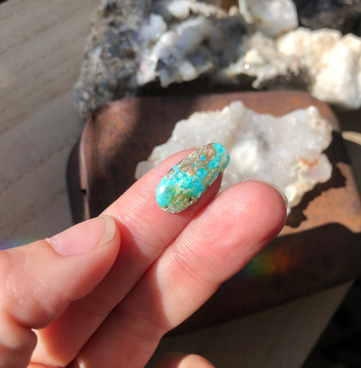 Natural Turquoise Cabochon - Silver Fox Mine