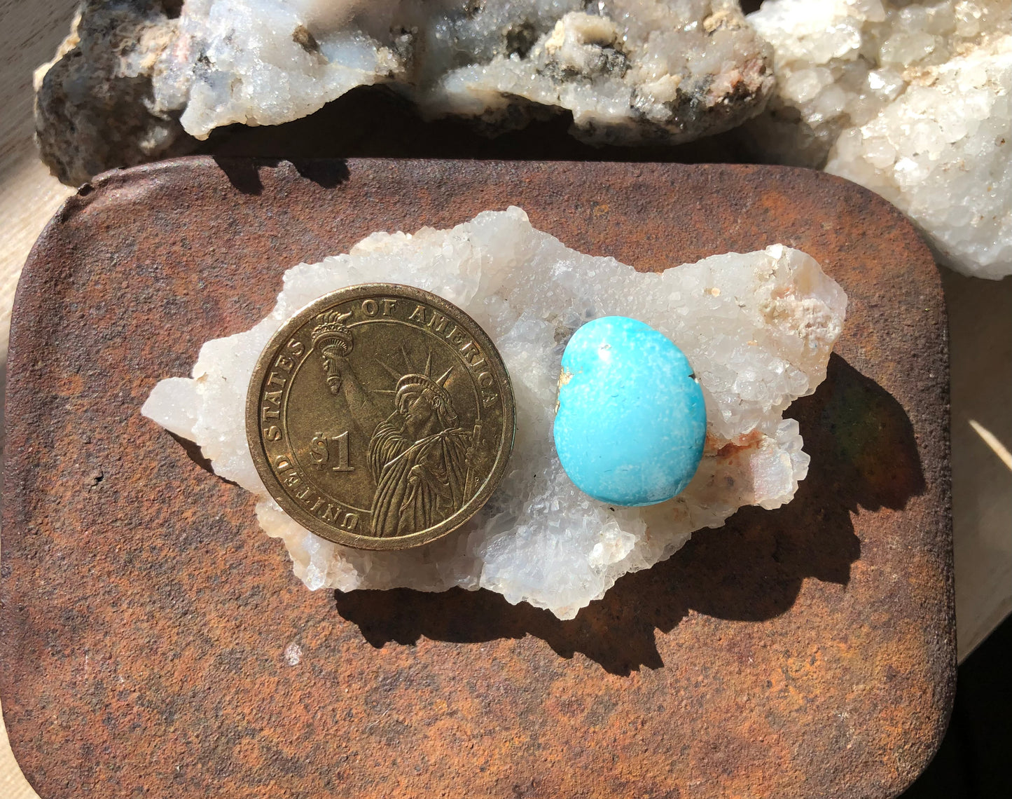 Natural Turquoise Cabochon - Silver Fox Mine