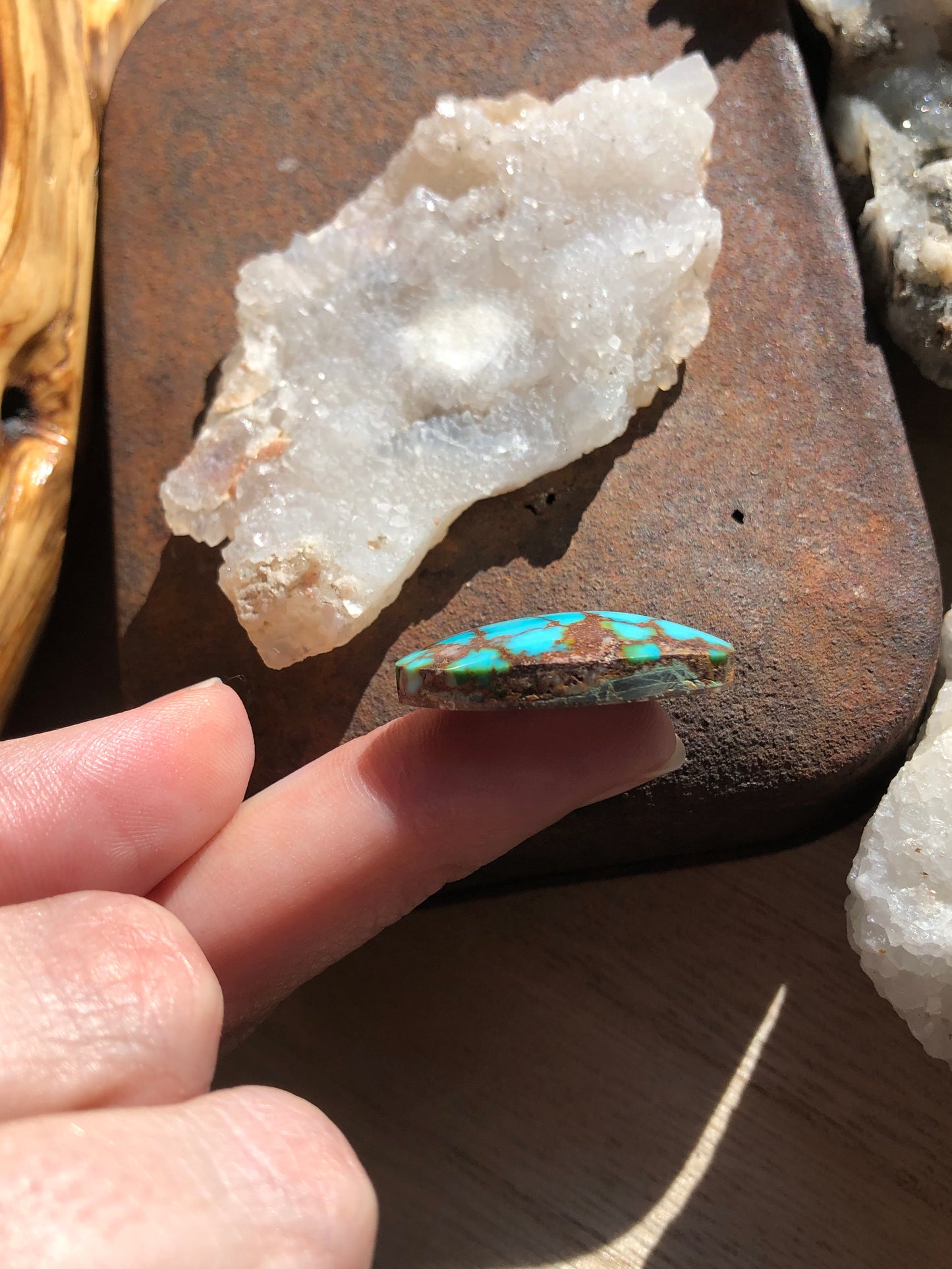 Natural Turquoise Cabochon -Silver Fox Nevada