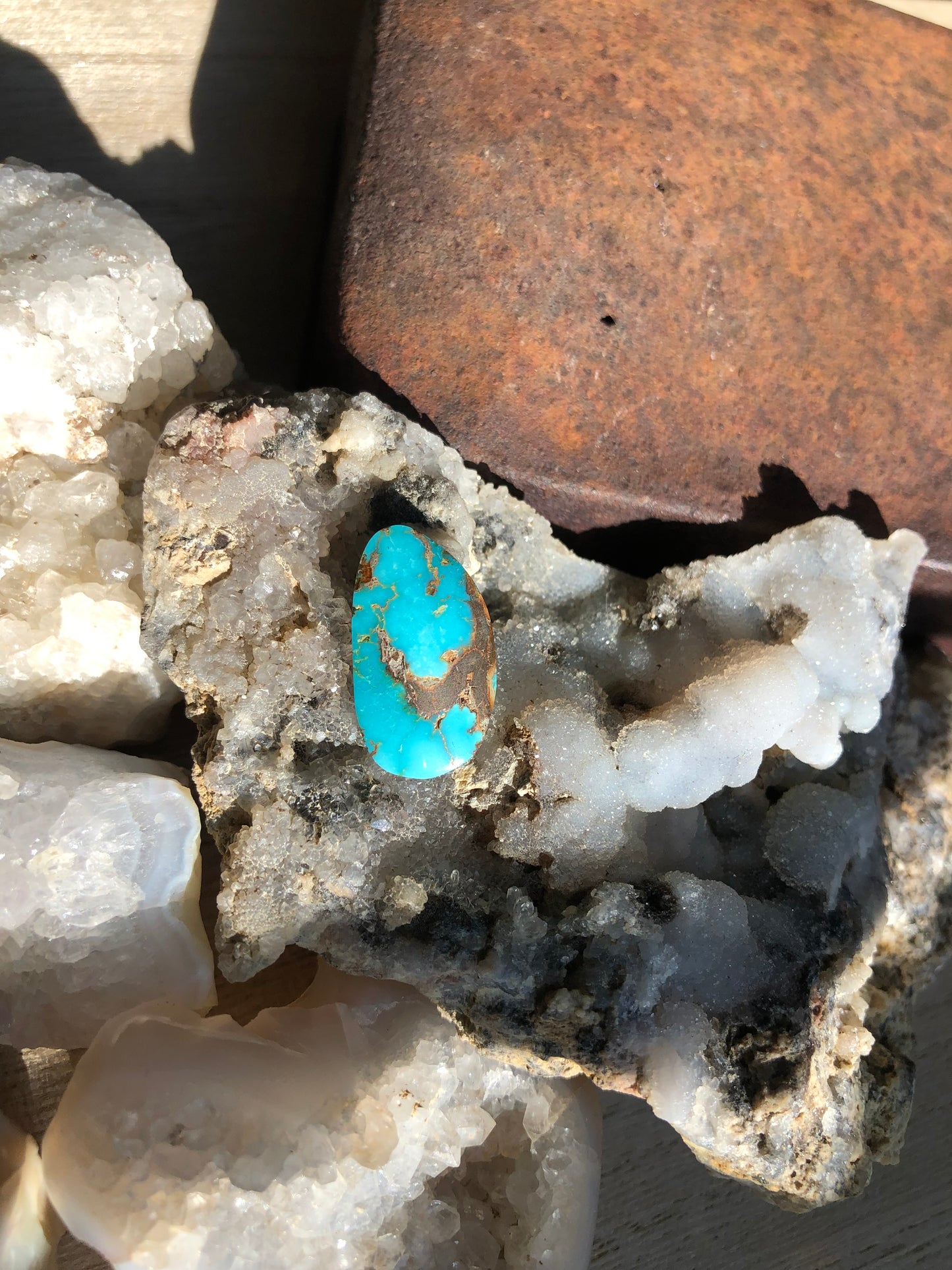 Natural Turquoise Cabochon - Silver Fox Mine