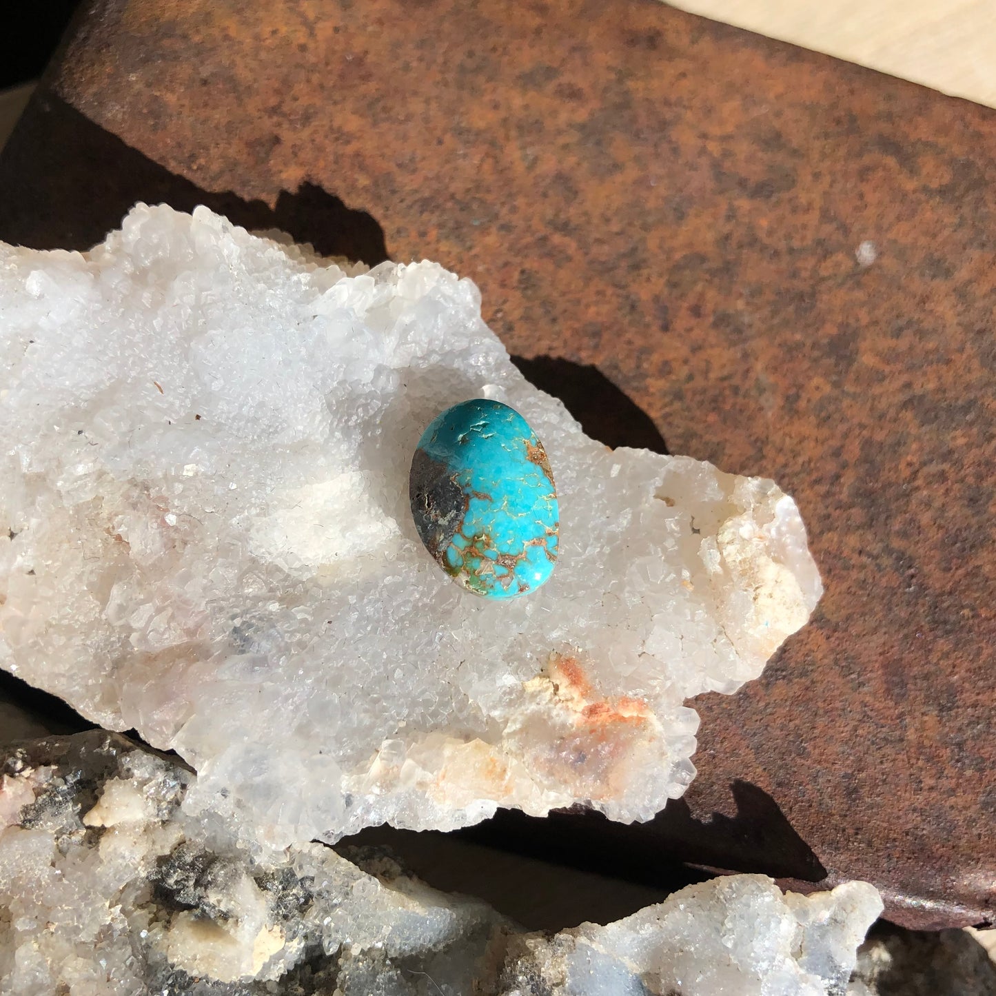 Natural Turquoise Cabochon - Silver Fox Mine