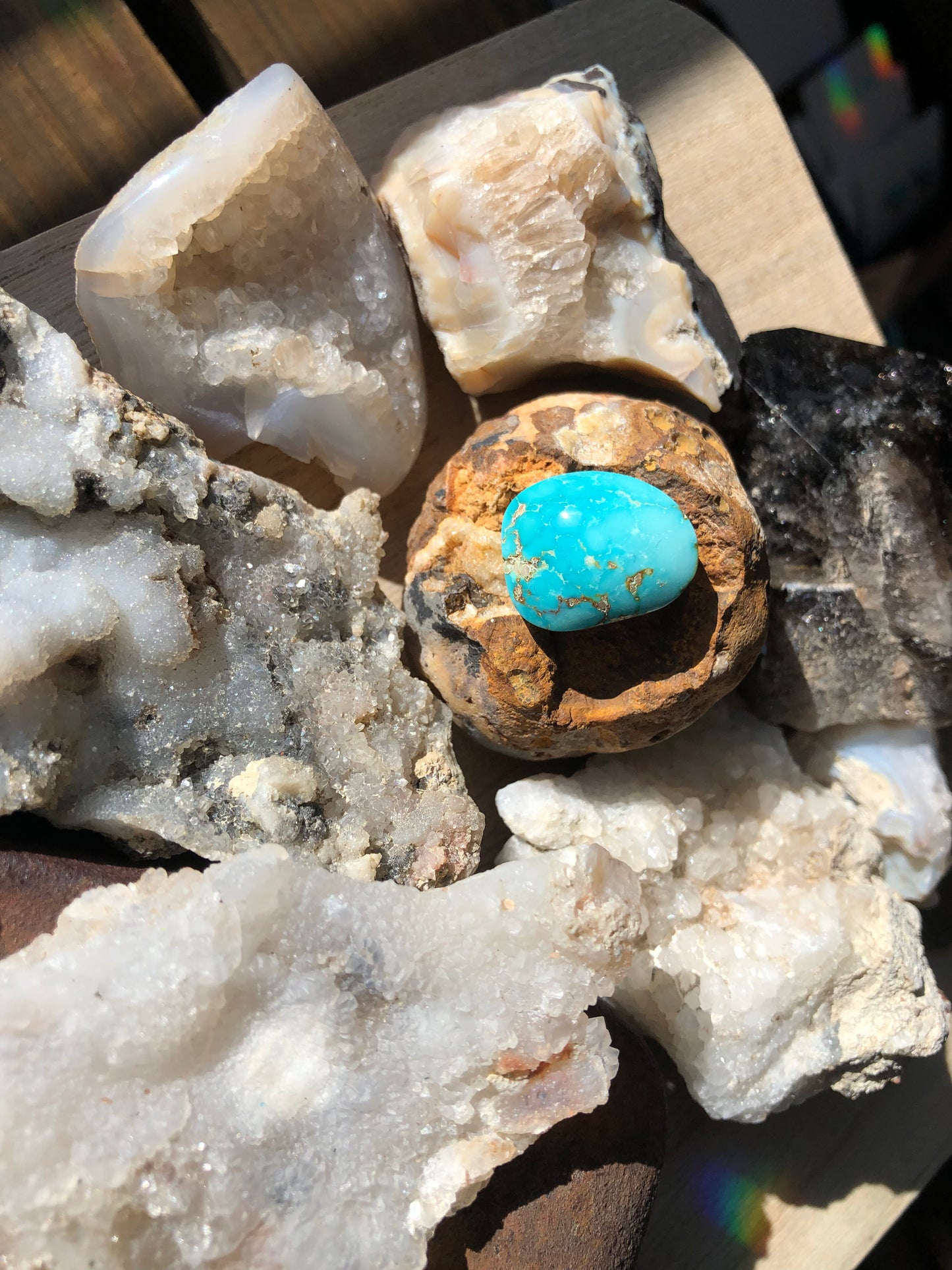 Natural Turquoise Cabochon - Silver Fox Mine