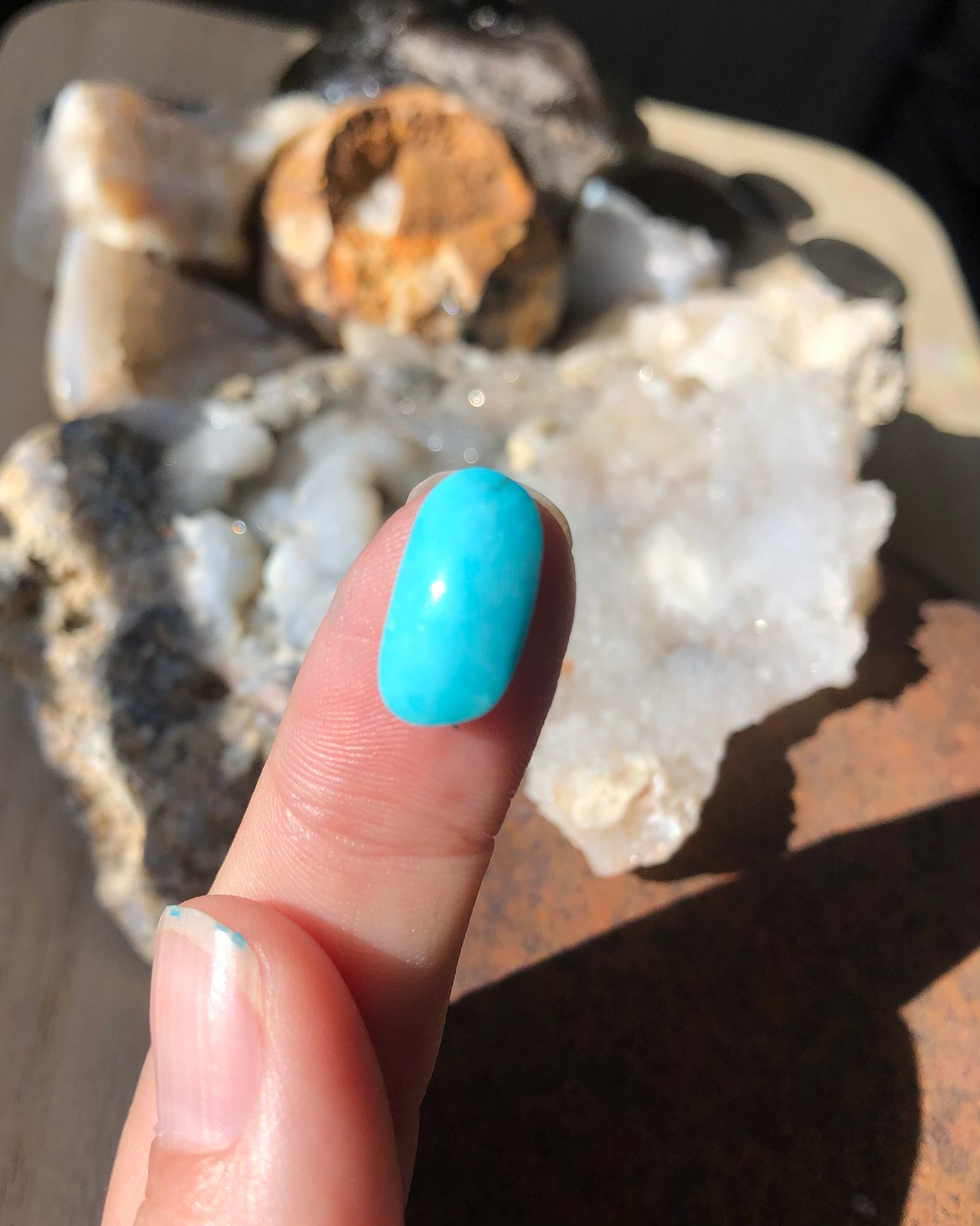 Natural Turquoise Cabochon - Silver Fox Mine