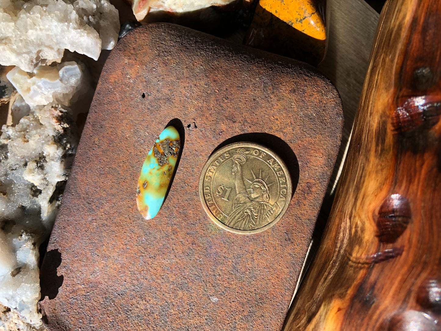 Natural Turquoise Cabochon - Silver Fox Mine