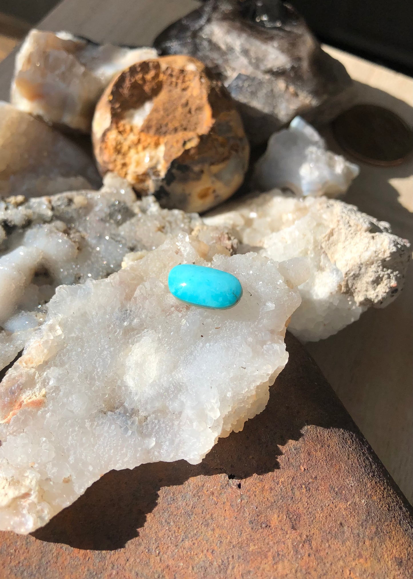 Natural Turquoise Cabochon - Silver Fox Mine