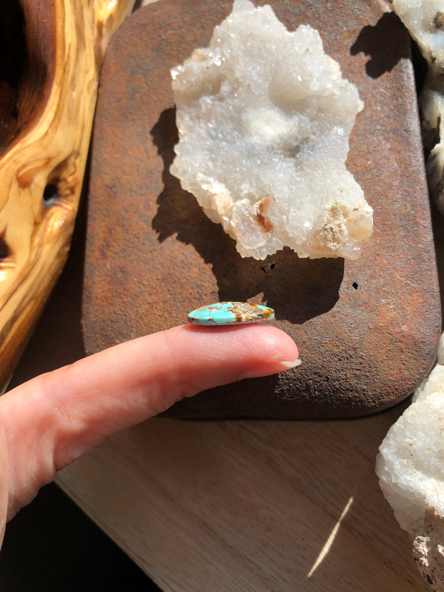 Natural Turquoise Cabochon -Silver Fox Mine