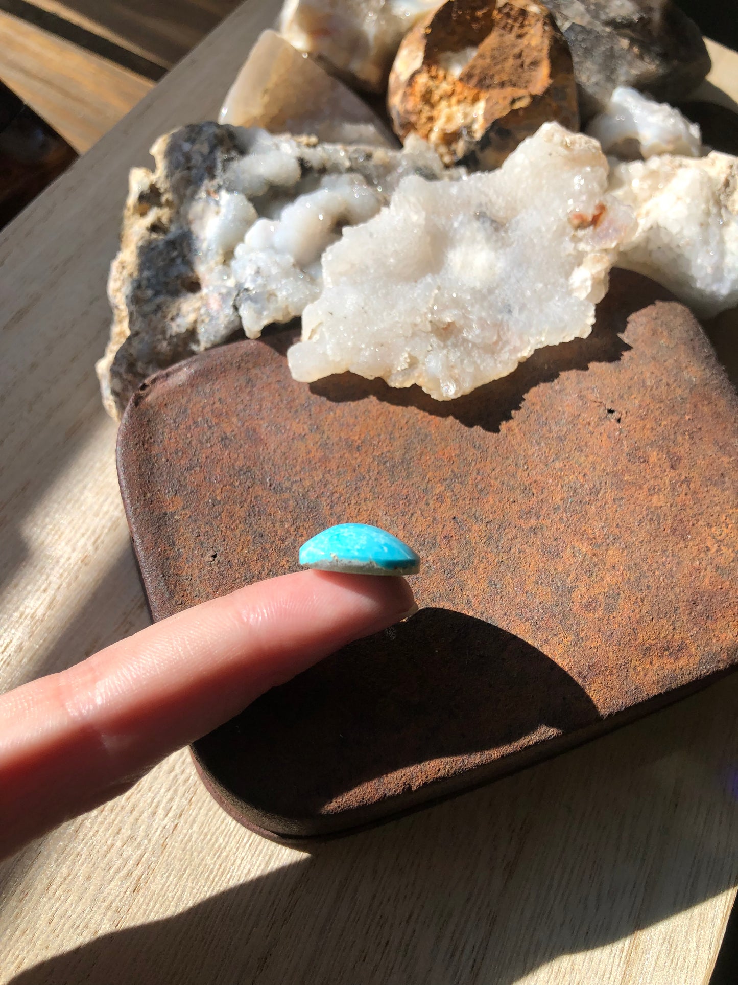 Natural Turquoise Cabochon - Silver Fox Mine