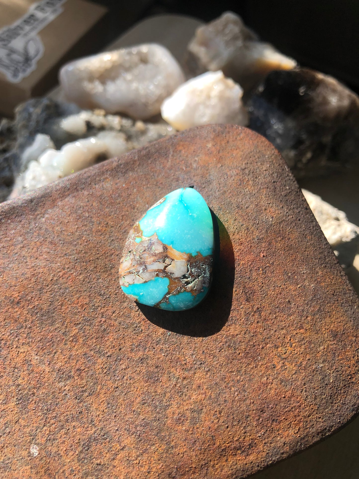 Natural Turquoise Cabochon - Silver Fox Mine