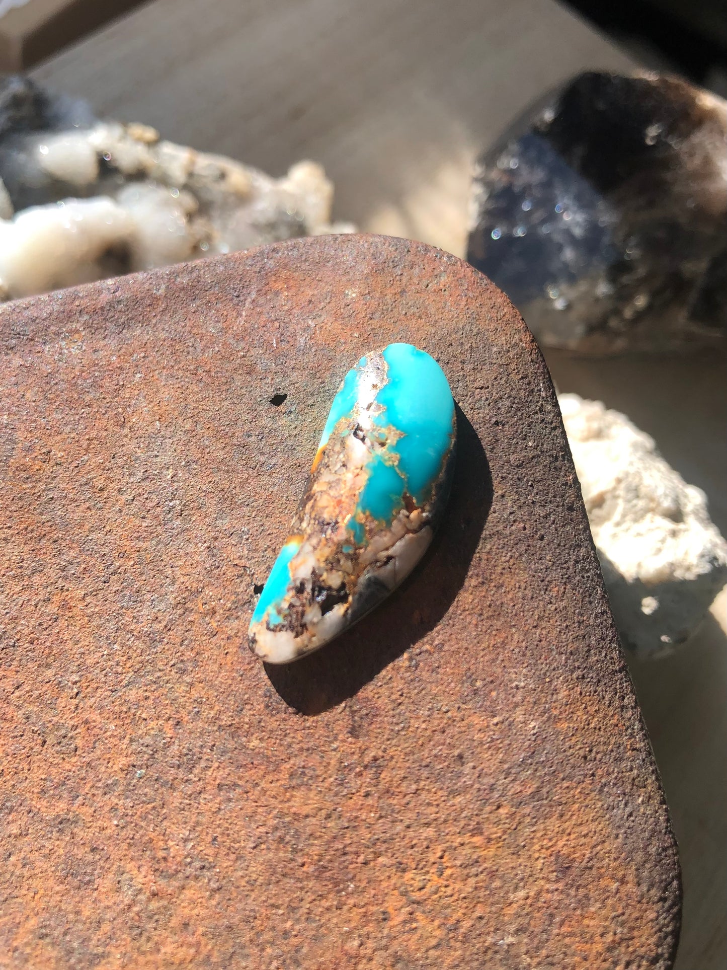 Natural Turquoise Cabochon - Silver Fox Mine