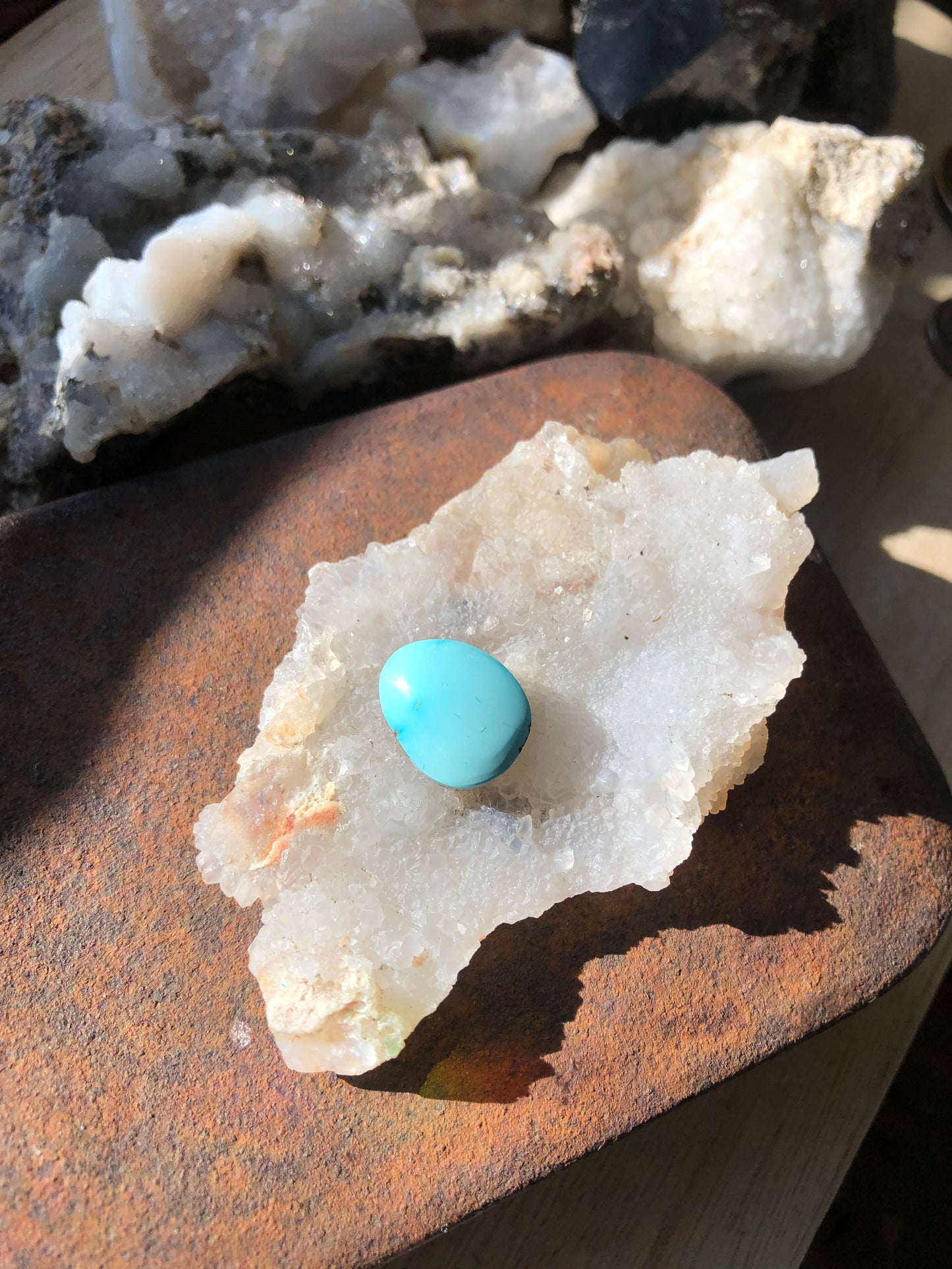 Natural Turquoise Cabochon - Silver Fox Mine