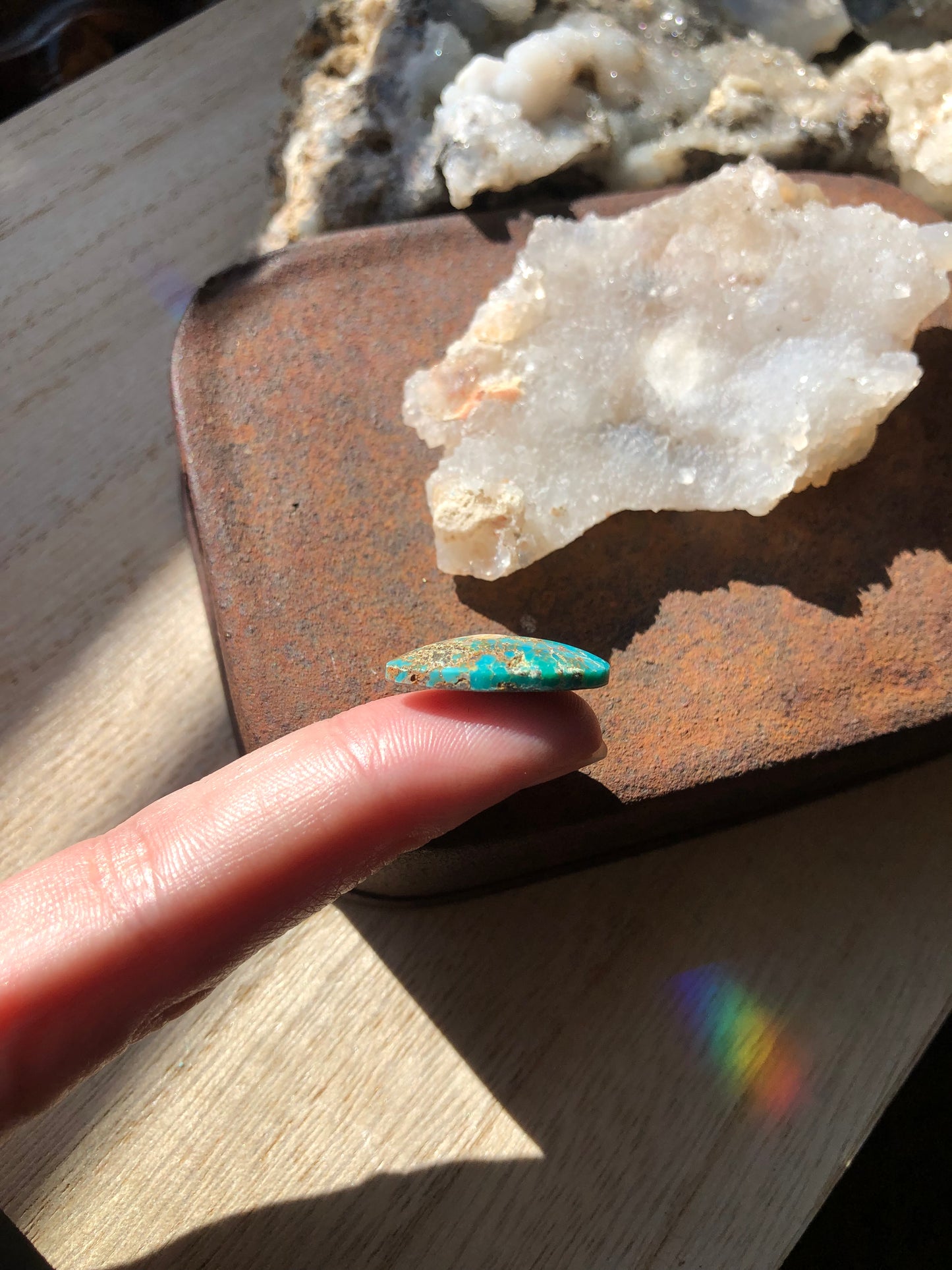 Natural Turquoise Cabochon - Silver Fox Mine