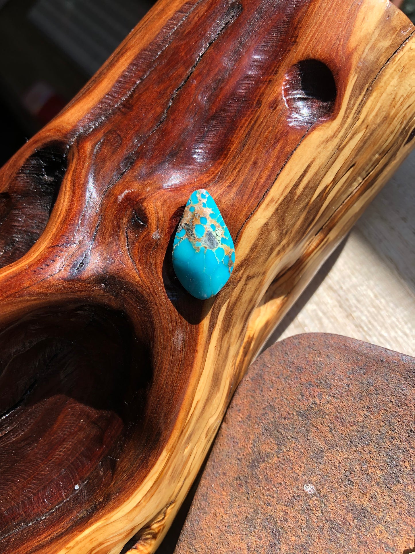 Natural Turquoise Cabochon - Silver Fox Mine