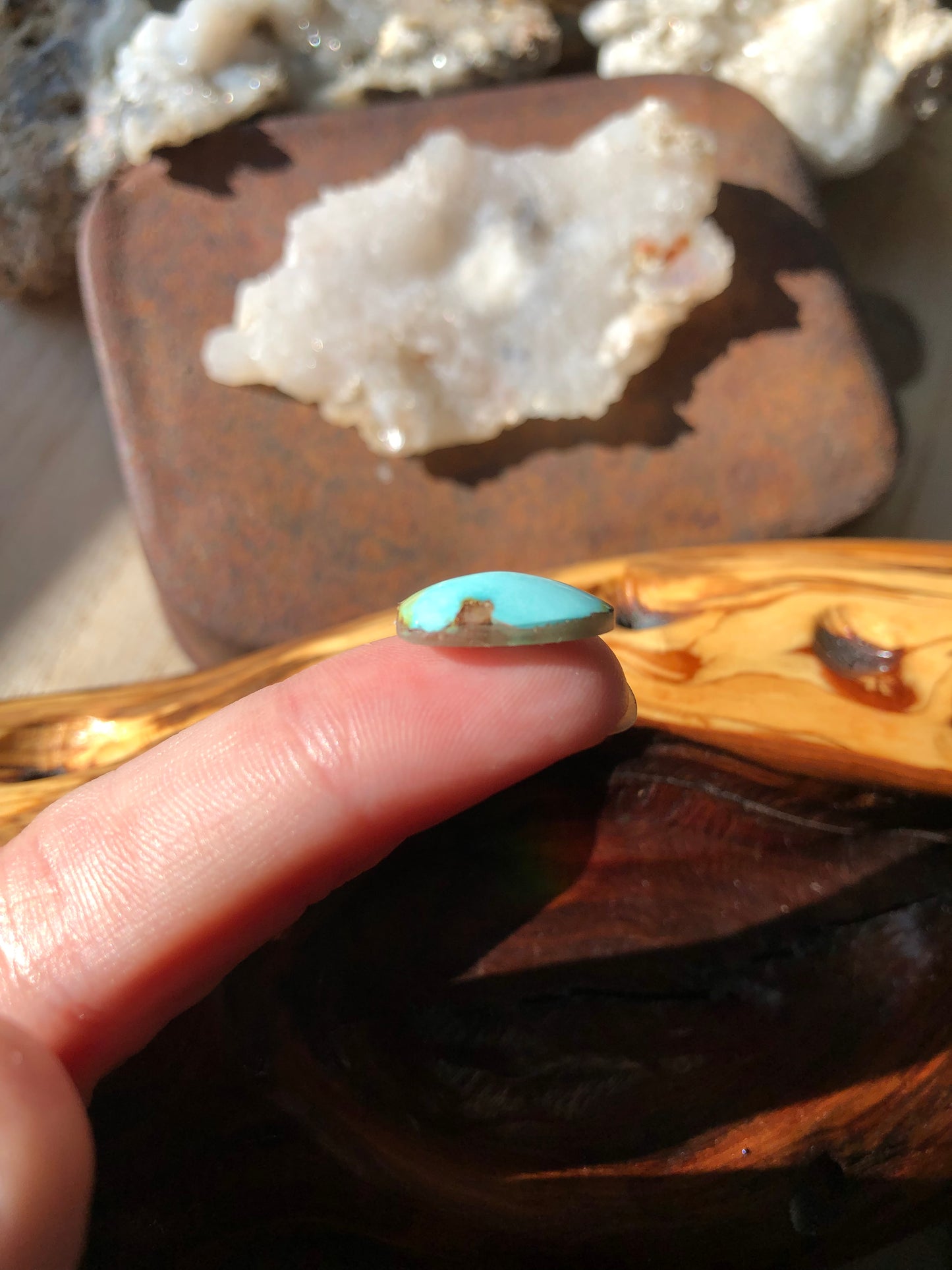 Natural Turquoise Cabochon - Silver Fox Mine