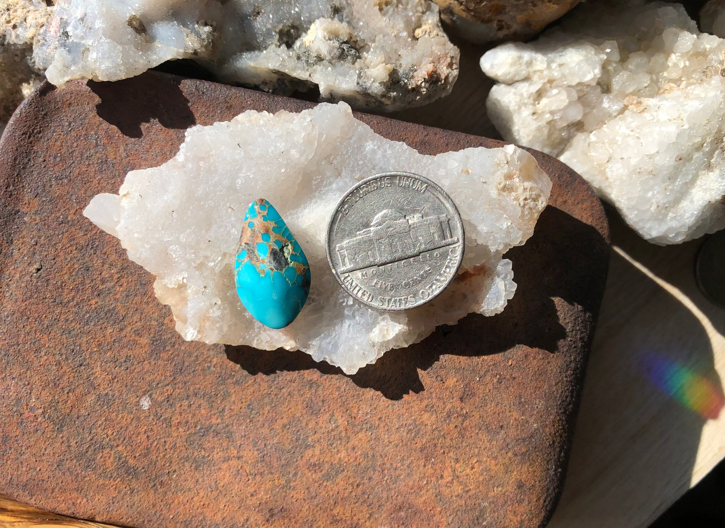 Natural Turquoise Cabochon - Silver Fox Mine