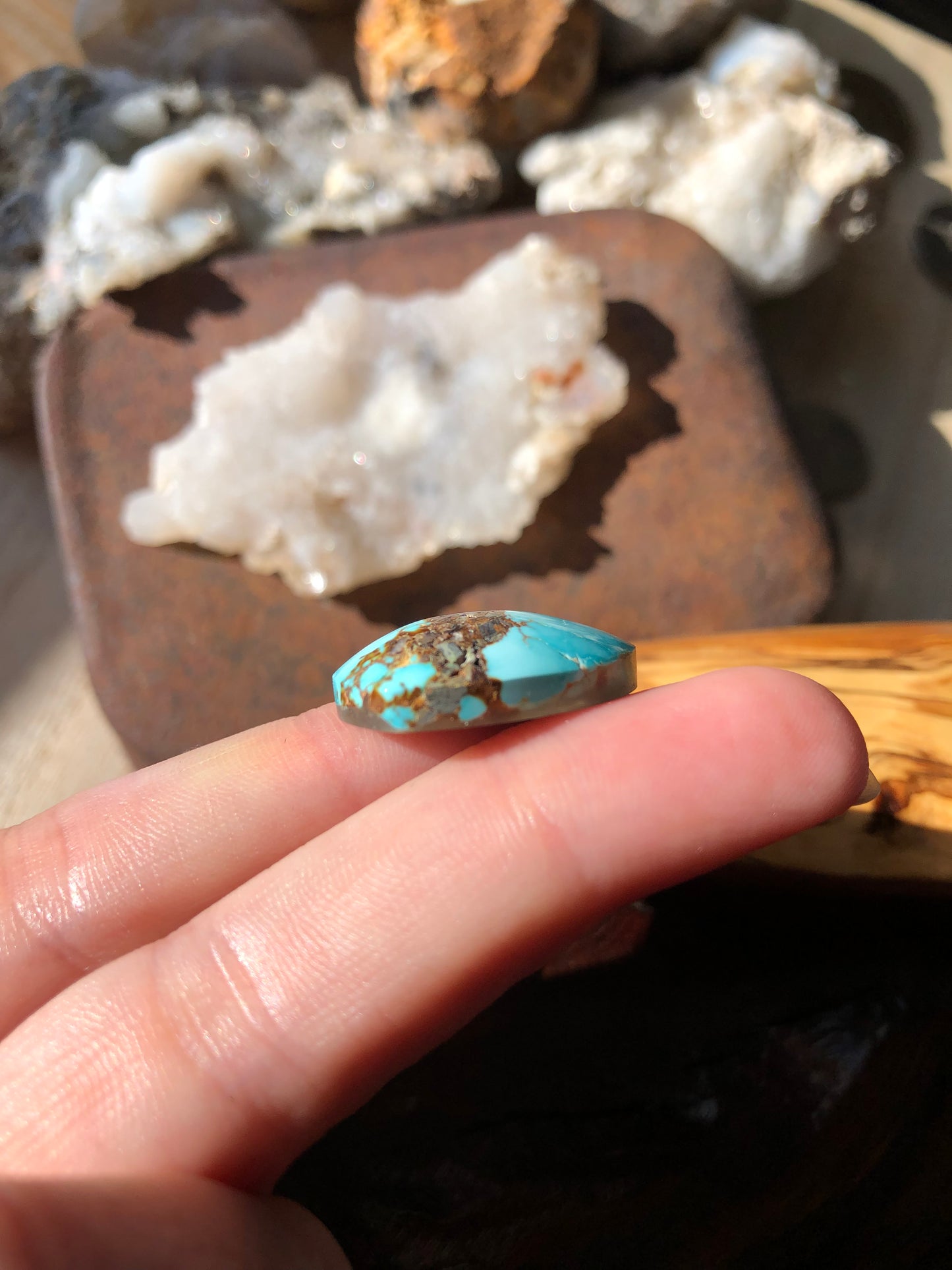 Natural Turquoise Cabochon - Silver Fox Mine