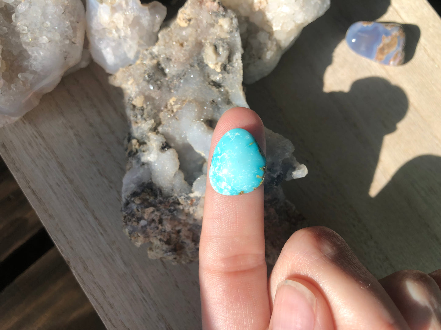 Natural Turquoise Cabochon - Silver Fox Mine