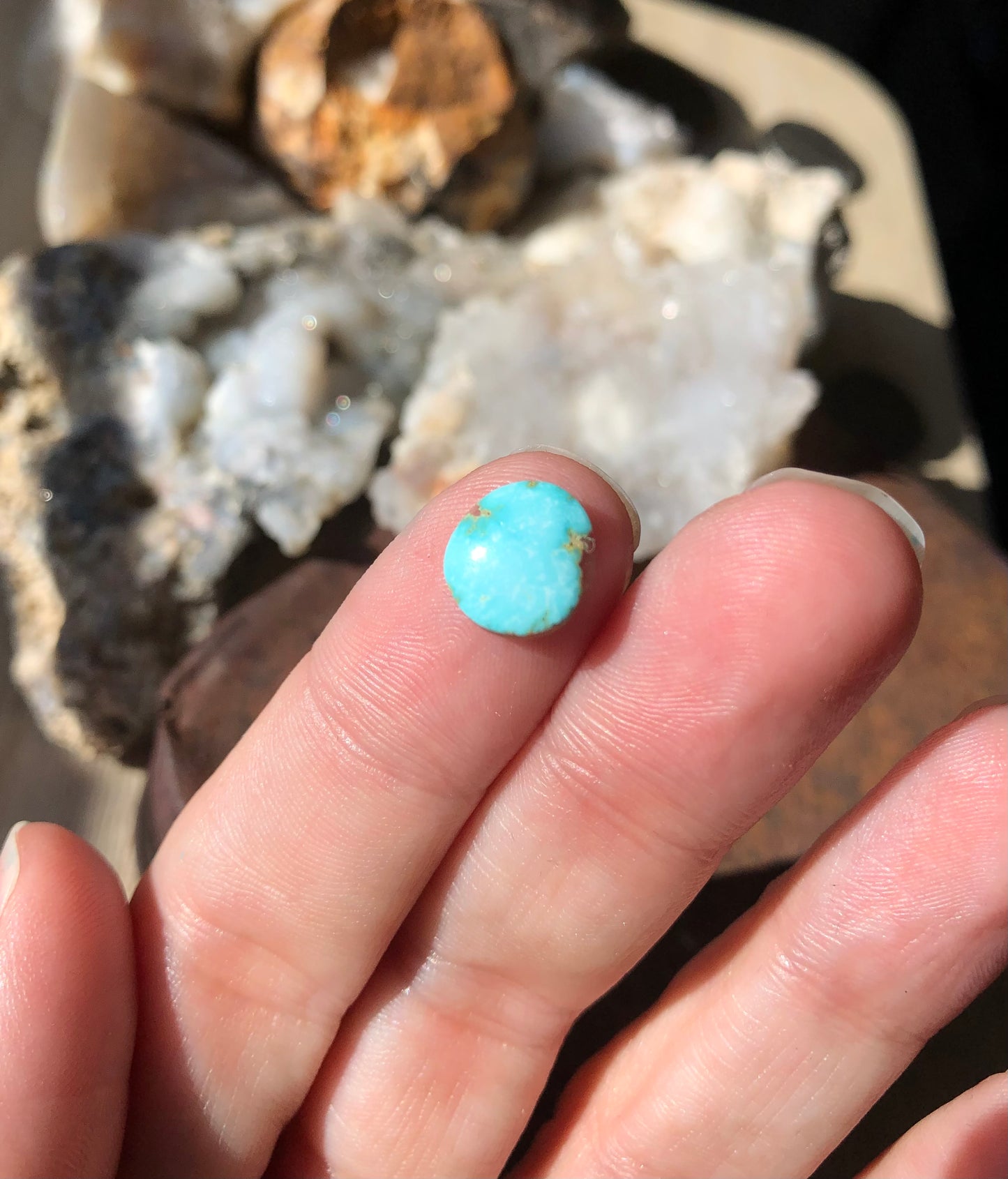 Natural Turquoise Cabochon - Silver Fox Mine