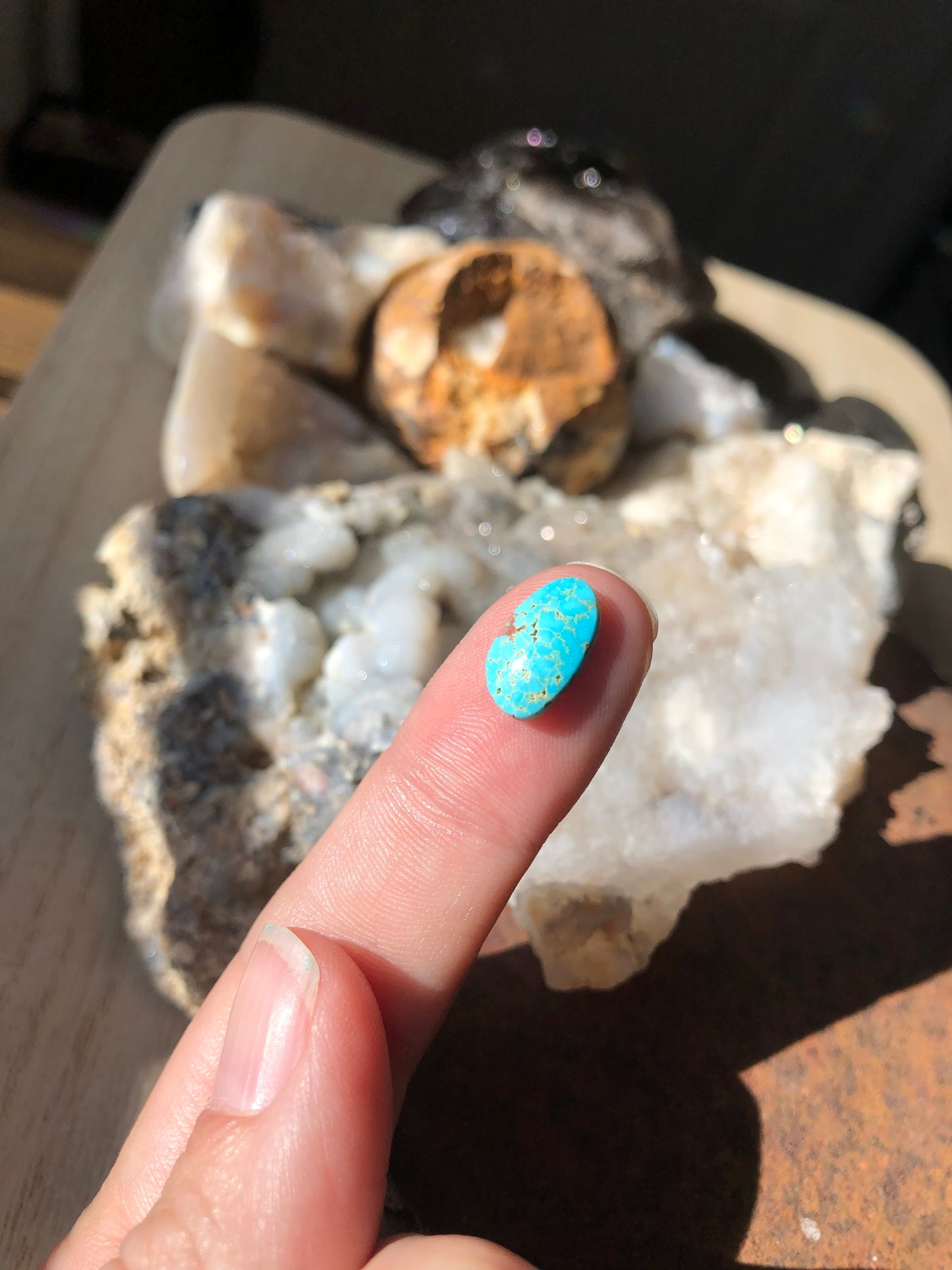 Natural Turquoise Cabochon - Silver Fox Mine