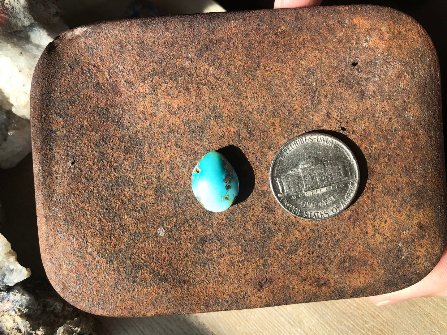 Natural Turquoise Cabochon - Silver Fox Mine