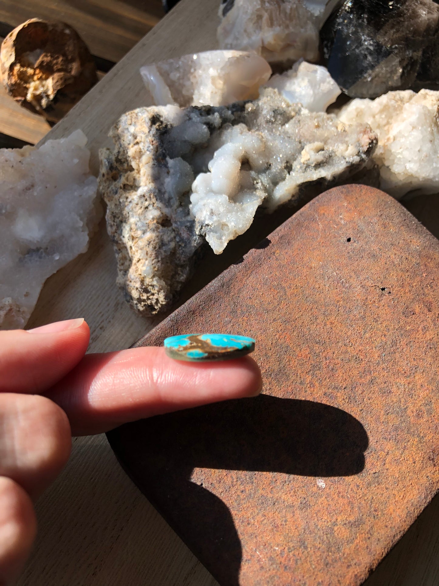 Natural Turquoise Cabochon - Silver Fox Mine