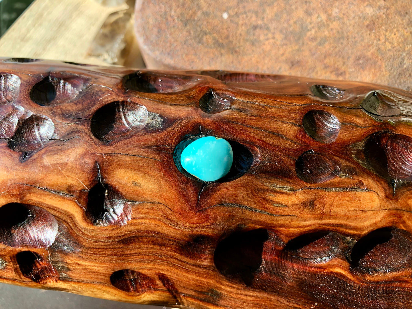 Natural Turquoise Cabochon - Silver Fox Mine