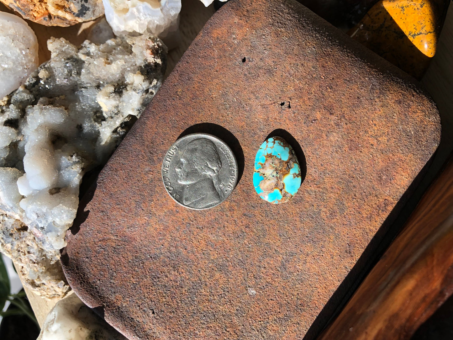 Natural Turquoise Cabochon - Silver Fox Mine