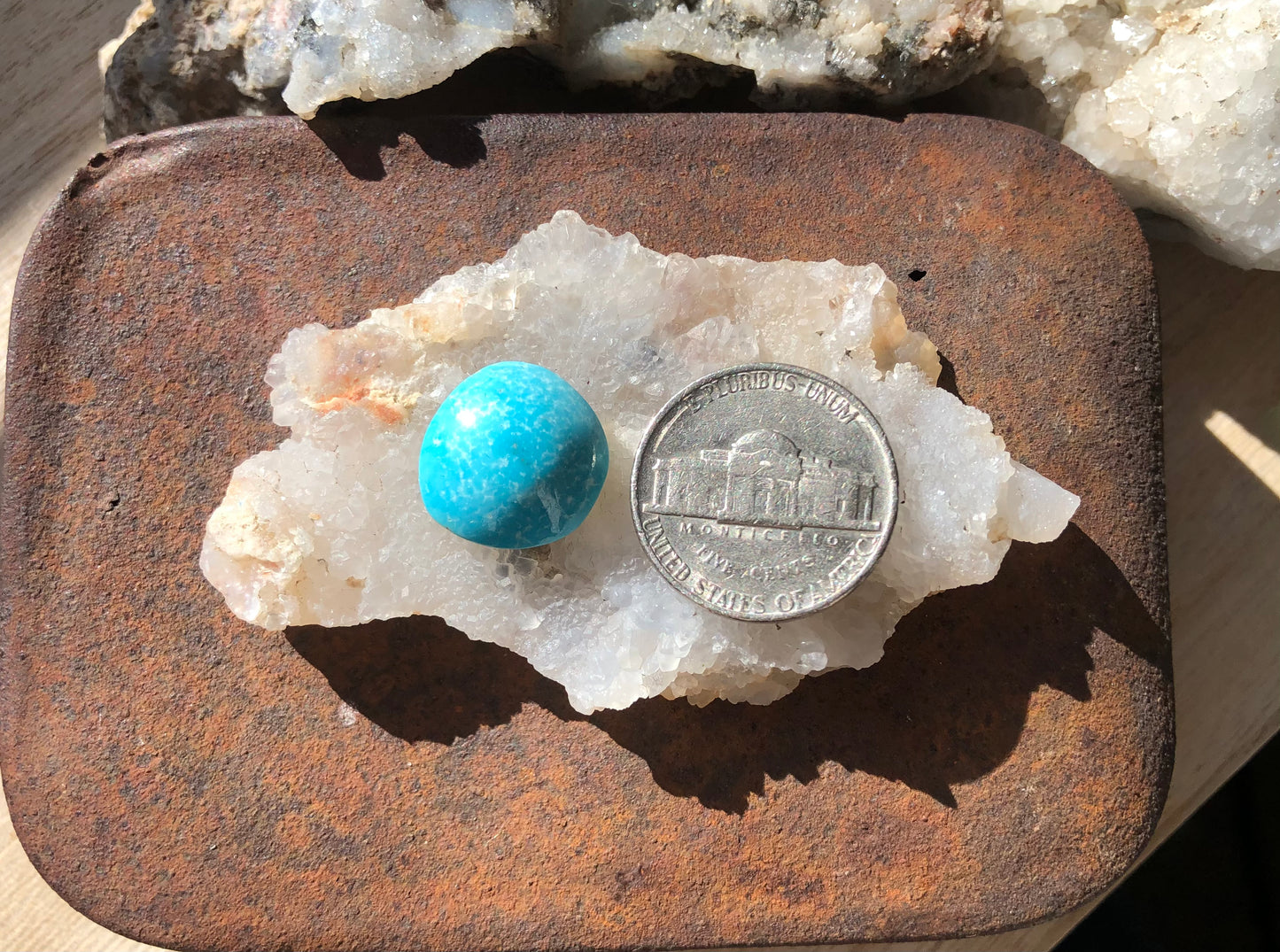 Natural Turquoise Cabochon - Silver Fox Mine