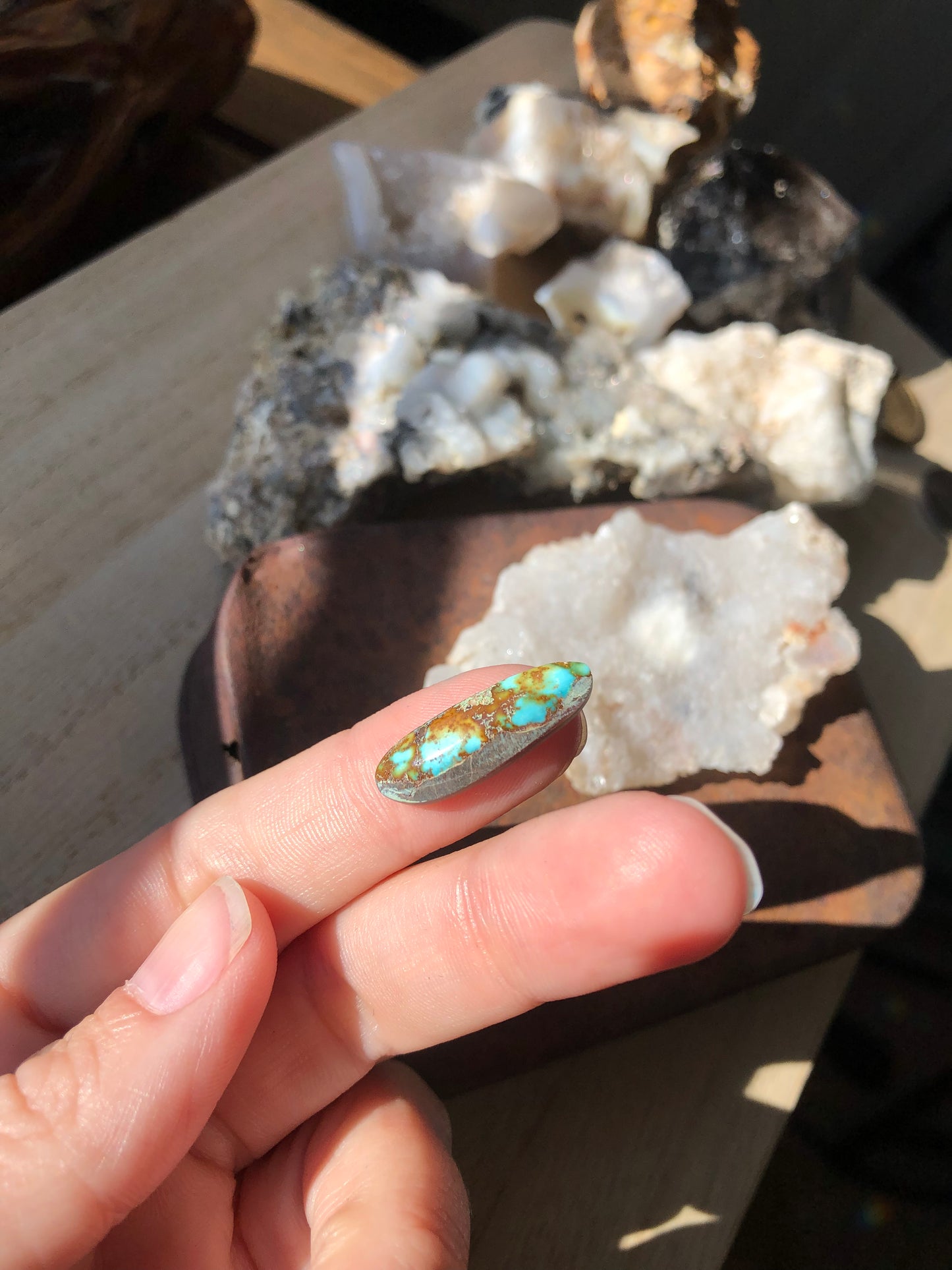 Natural Turquoise Cabochon - Silver Fox Mine