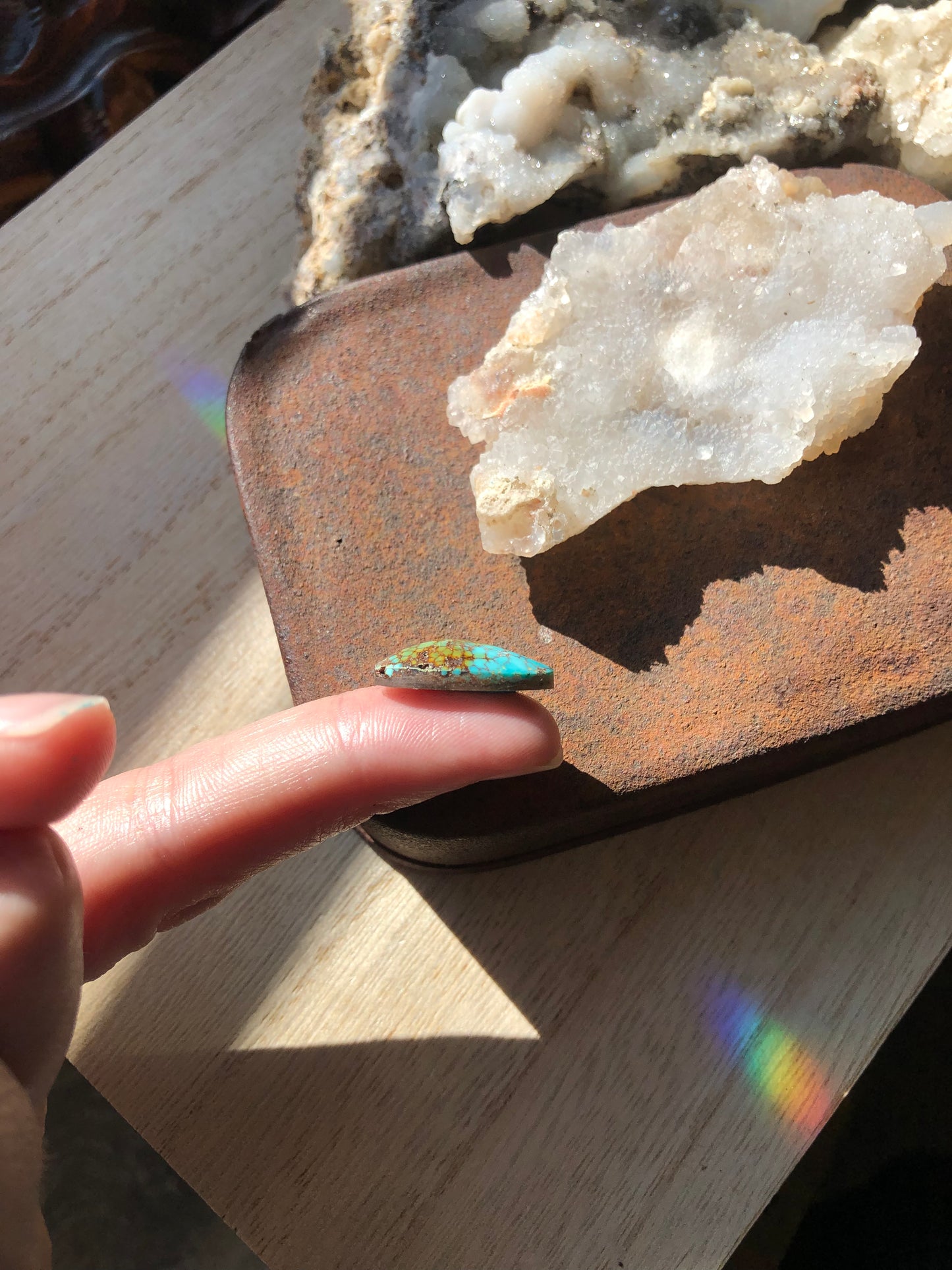 Natural Turquoise Cabochon - Silver Fox Mine